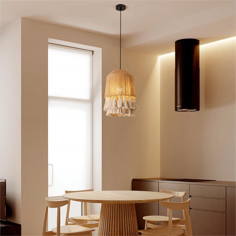 Lightsin Bohemian Creative Tassel Handmade Hemp Rope Pendant Light Lightsin UK