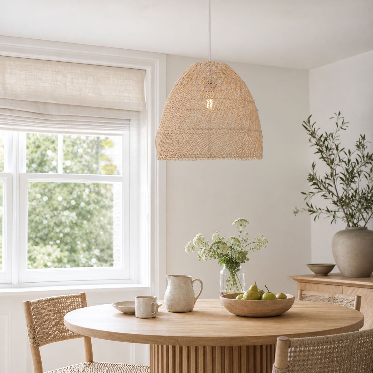 Lightsin TerraBell Dome Shaped Rattan Hanging Light Lightsin UK
