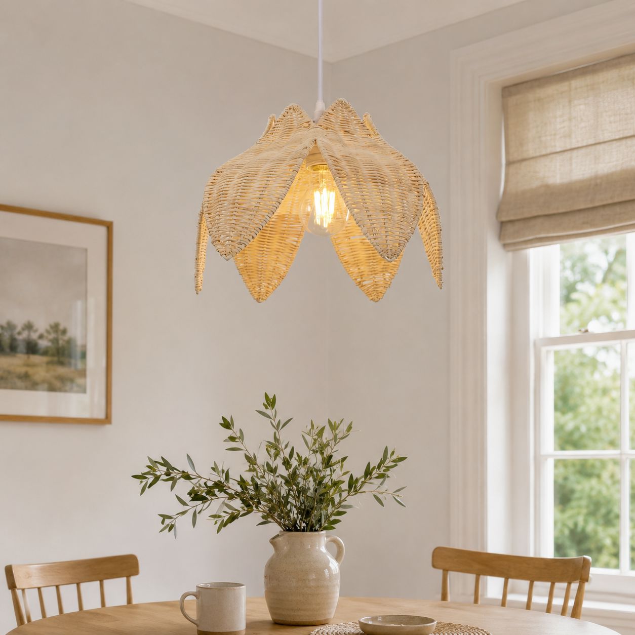 Lightsin AmberNest Natural Rattan Light for Calm Cozy Corners Lightsin UK