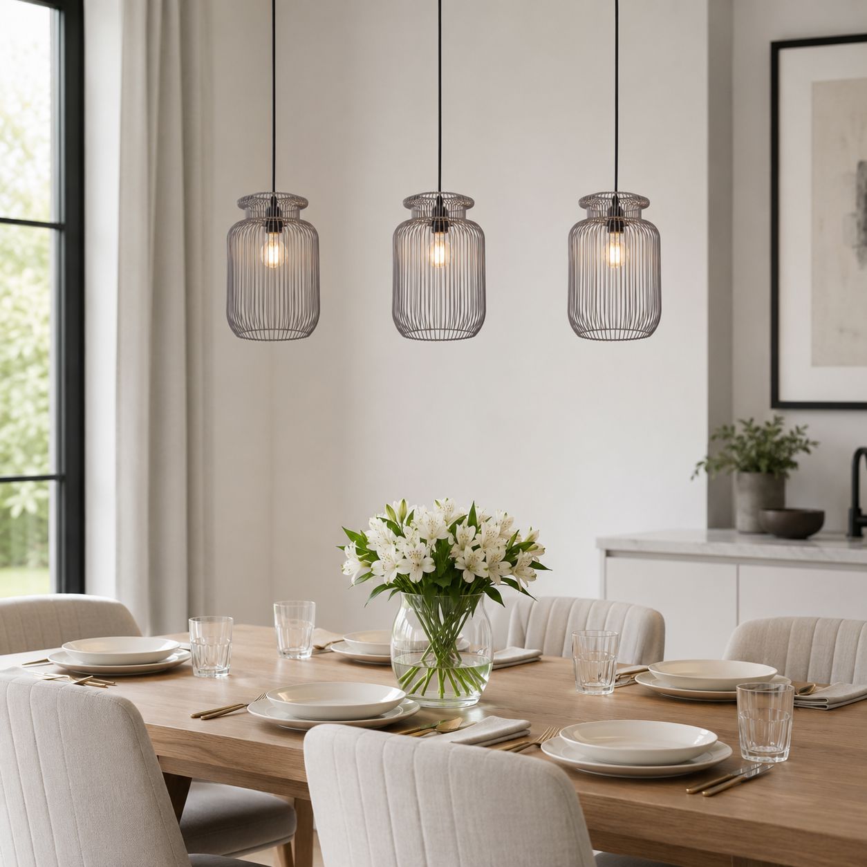 Glyph-Lightsin Sleek Modern Grey Iron Pendant Light for Home Decor Living and Home