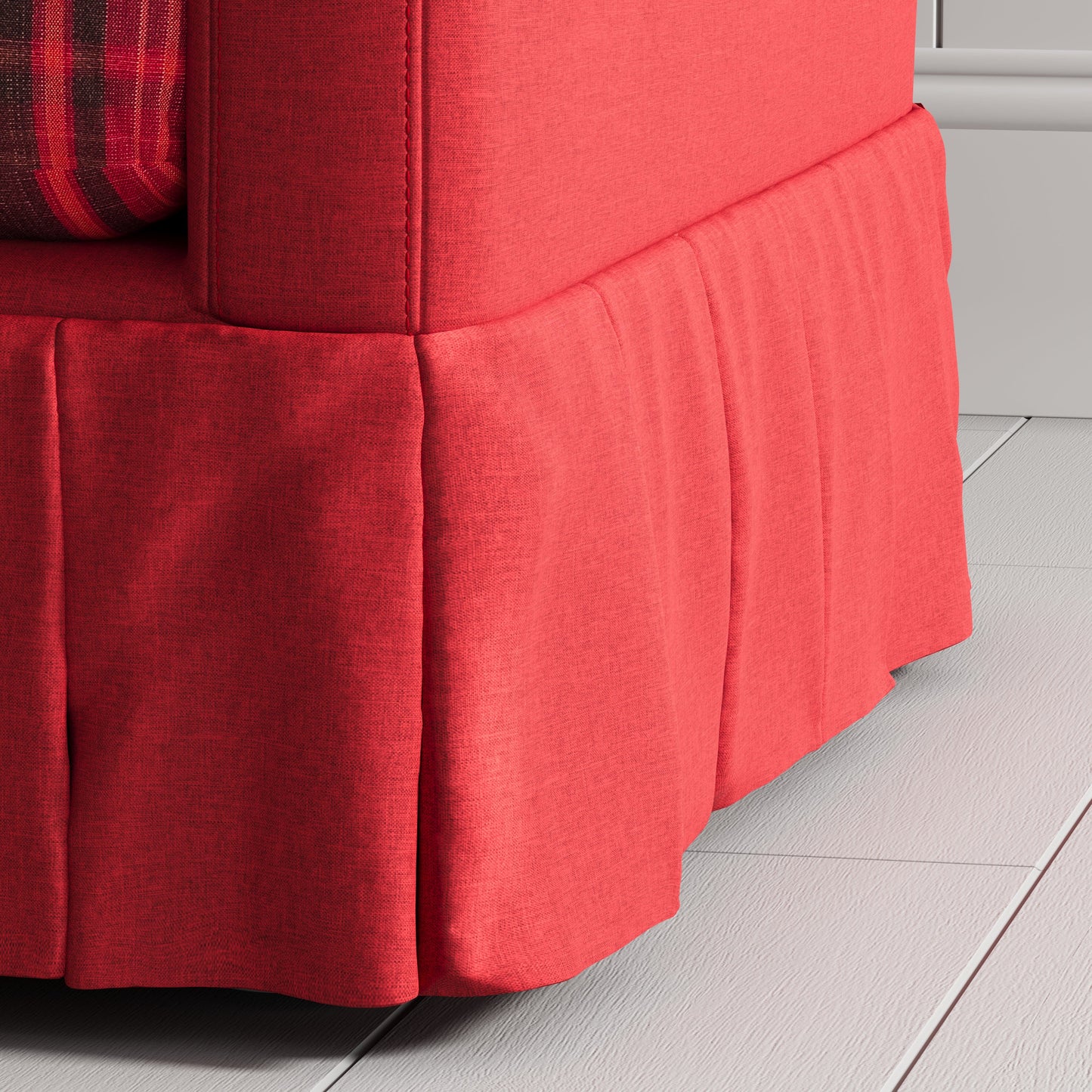 Cottonfy Country Check Sofa with Removable Skirted Covers Living and Home