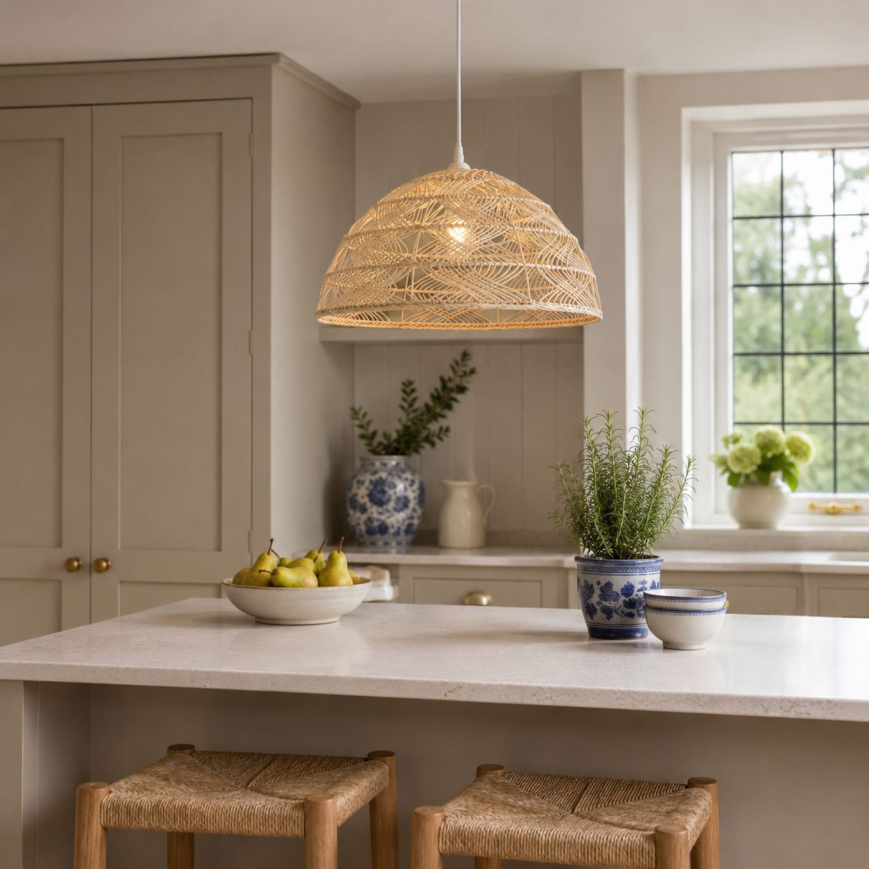 Lightsin Handwoven Rattan Dome Pendant Light for a Warm & Cozy Glow Lightsin UK