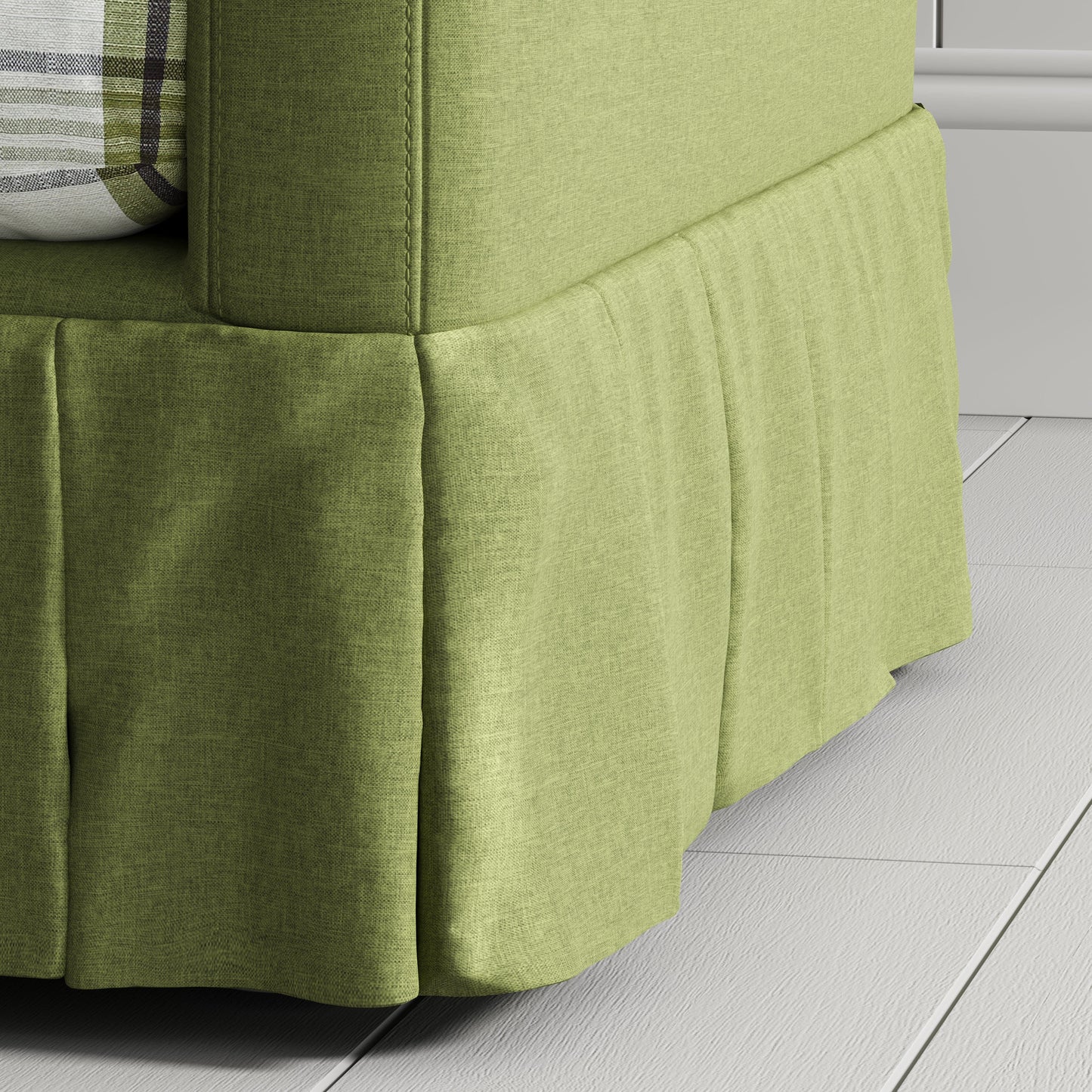 Cottonfy Country Check Sofa with Removable Skirted Covers Living and Home