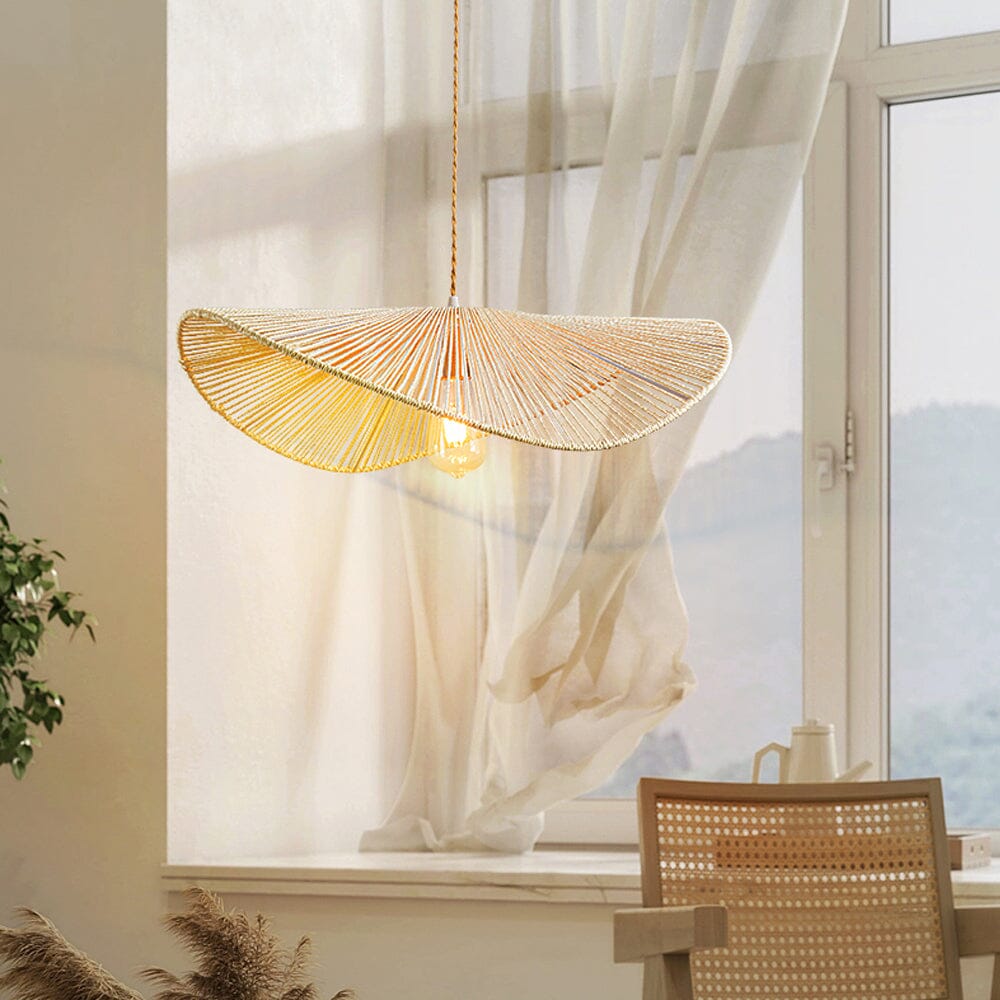 Lightsin Vintage Simple Creative Handwoven Hemp Rope Pendant Light Fixture Lightsin UK