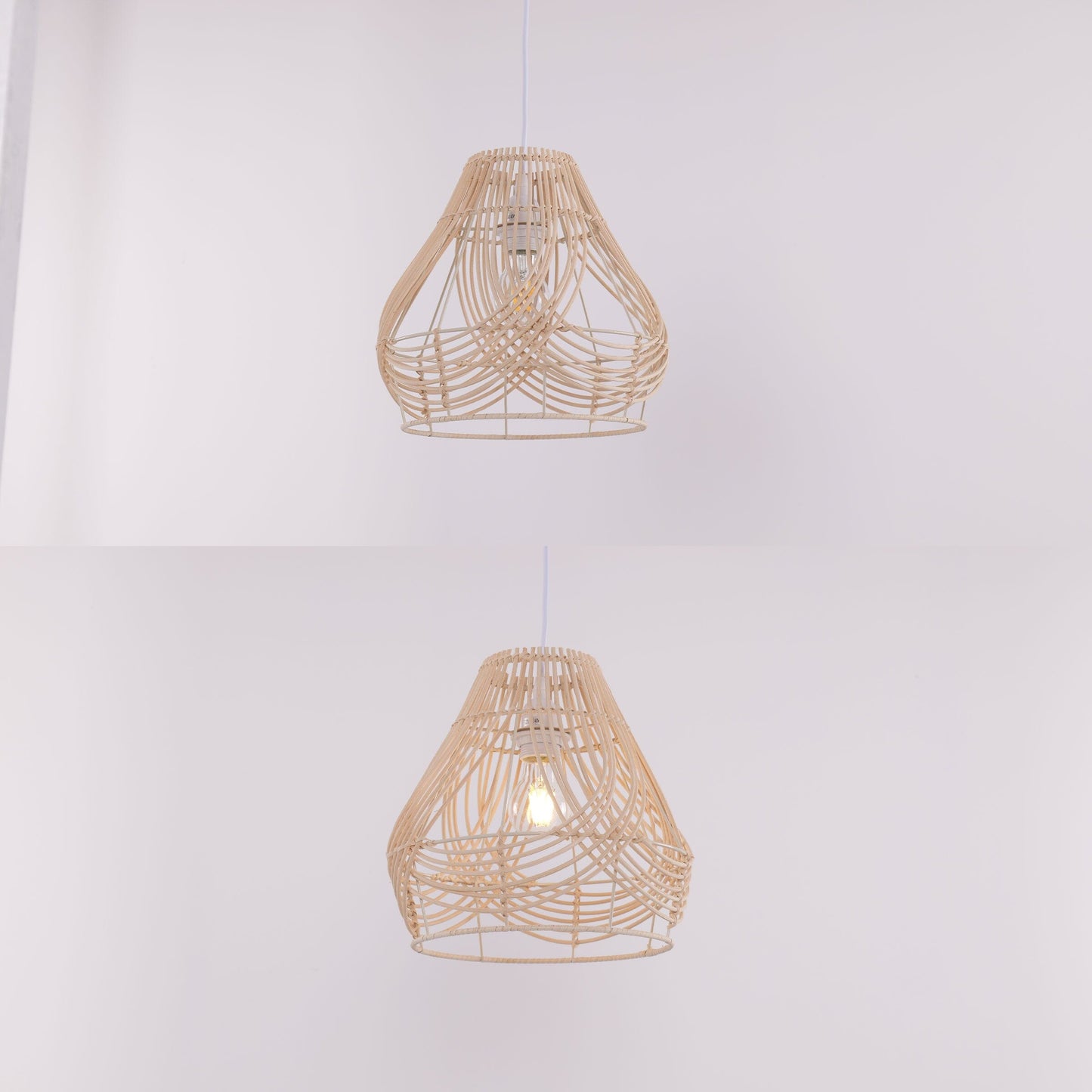 Lightsin Woven Whisper Natural Rattan Pendant Light for Serene Living Lightsin UK