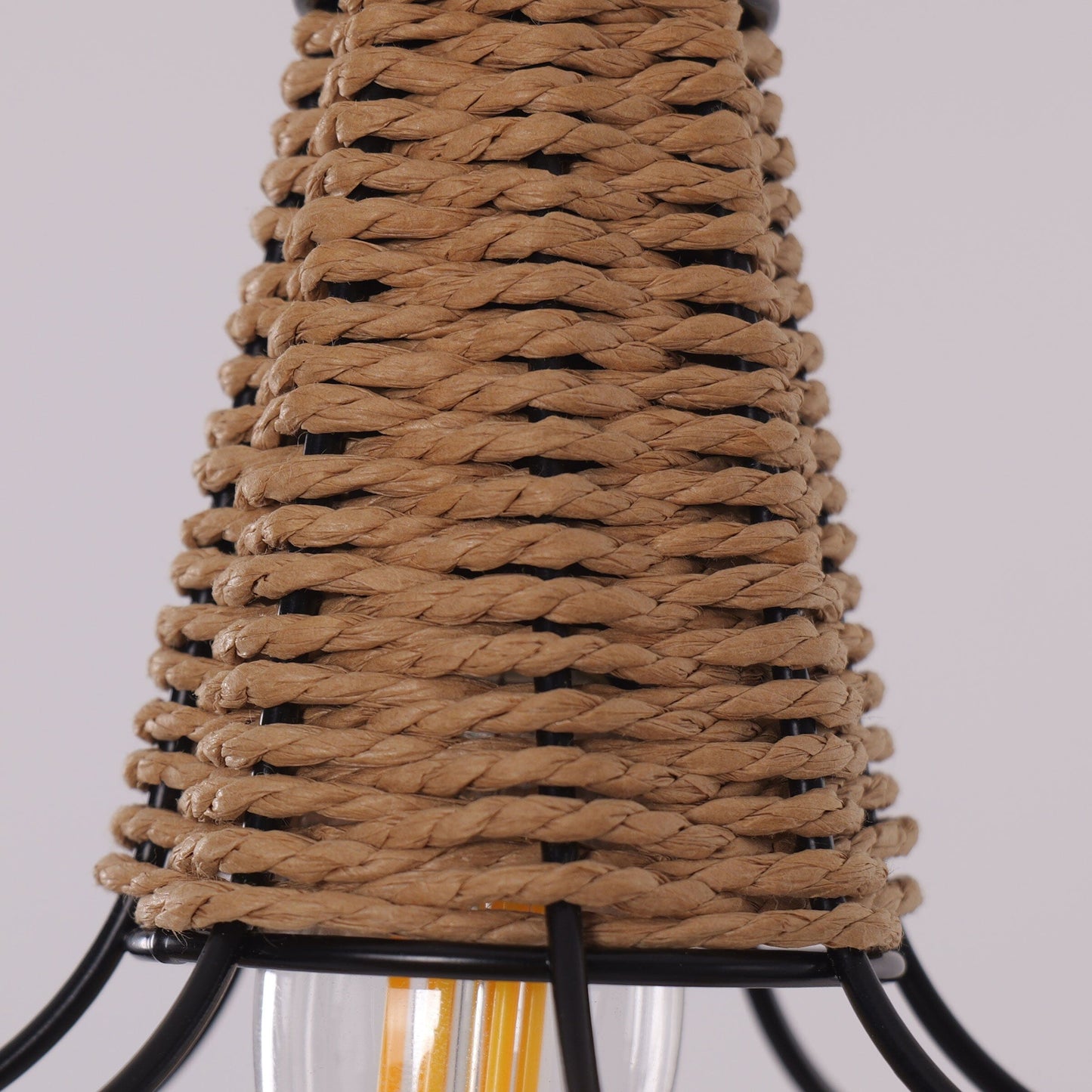 Lightsin Woven Rattan Cage Pendant Light for Natural Charm and Effortless Elegance Living and Home