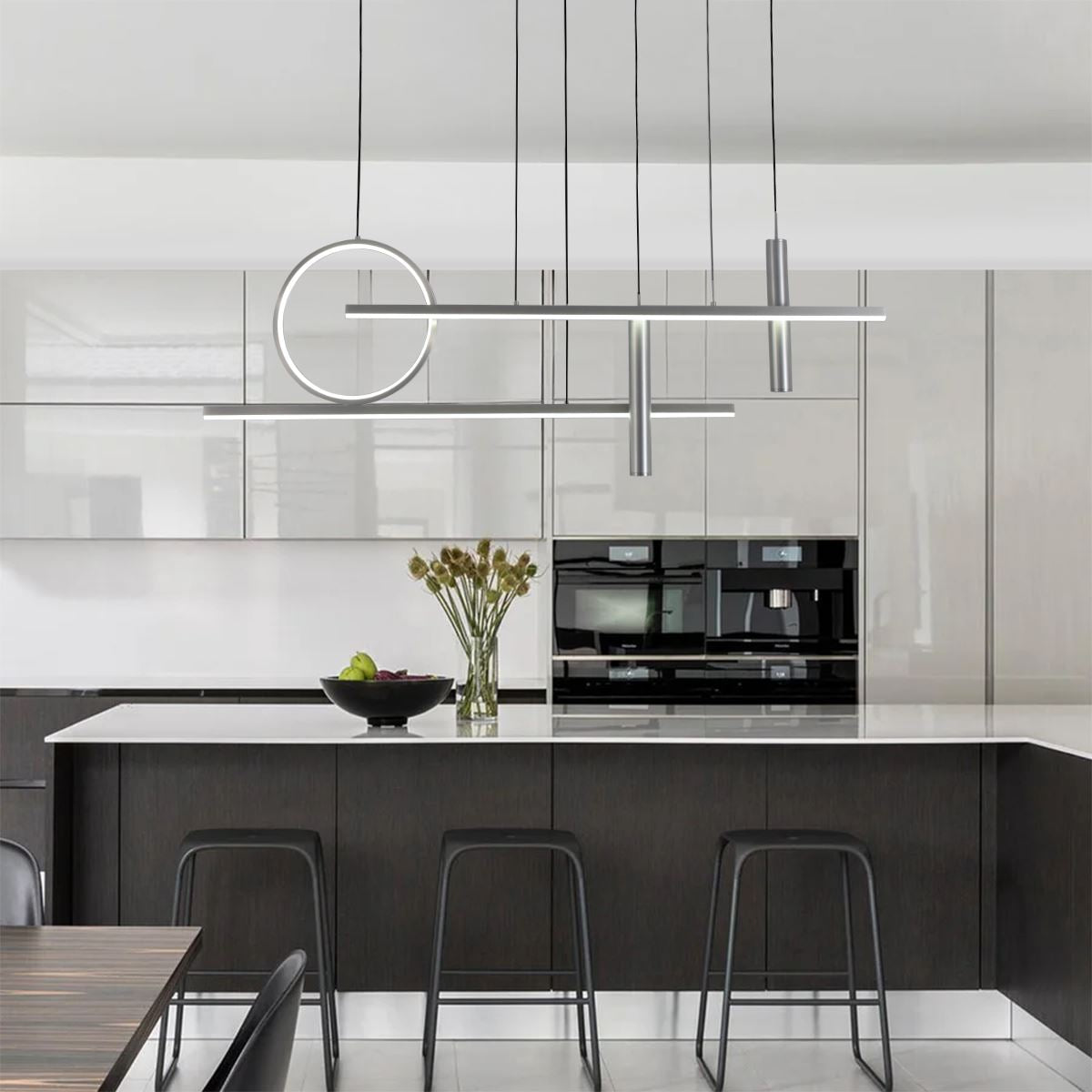 Lightsin LED Modern Linear Geometric Metal Pendant Light Lightsin UK