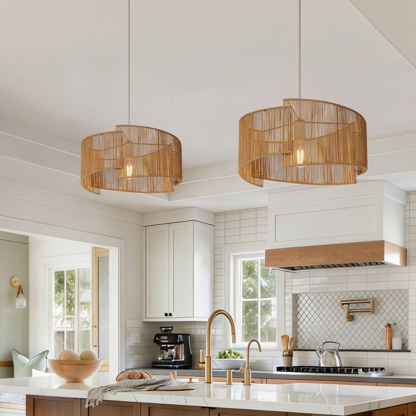 Twist Handwoven Paper Rope Pendant Light for Cozy Living Spaces