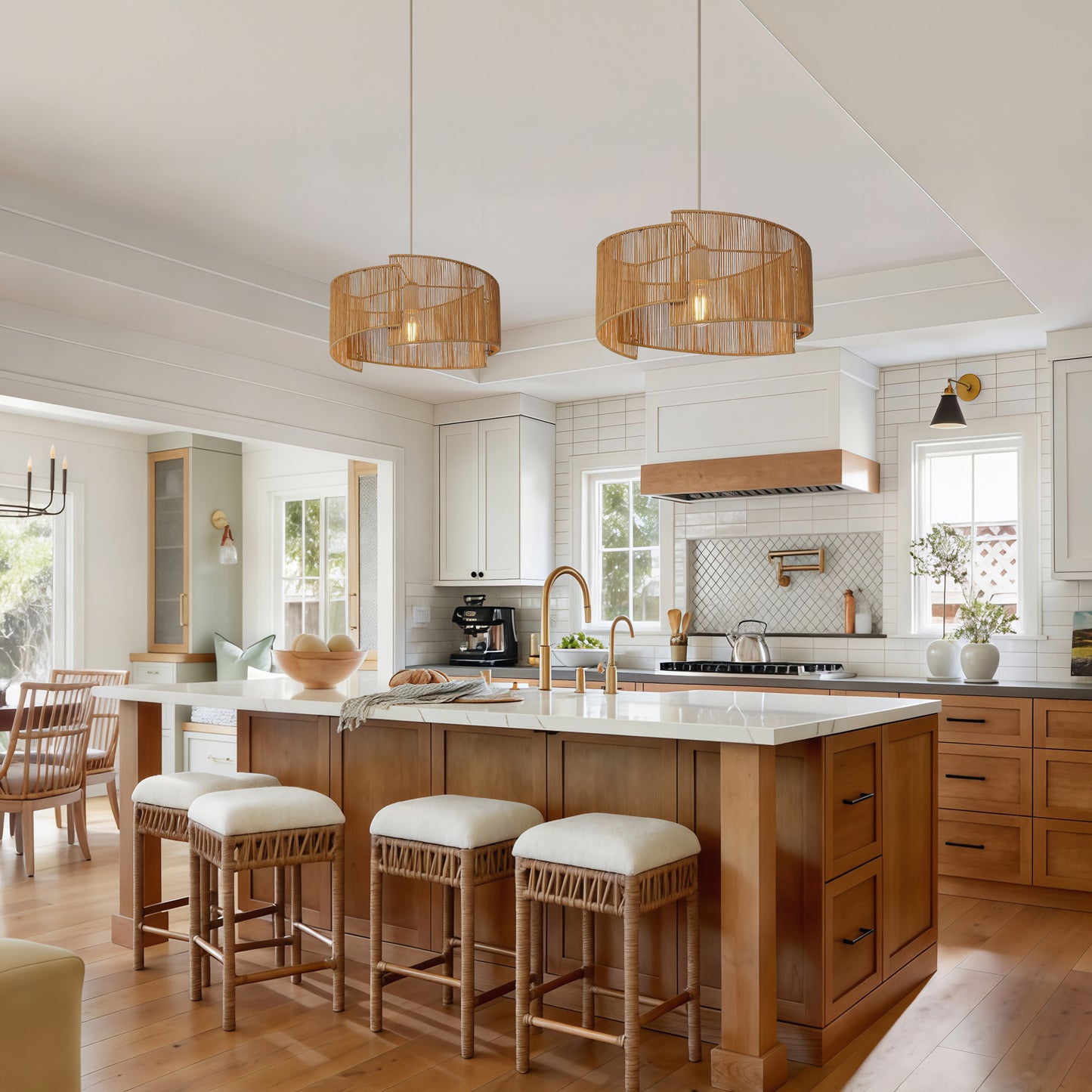 Twist Handwoven Paper Rope Pendant Light for Cozy Living Spaces