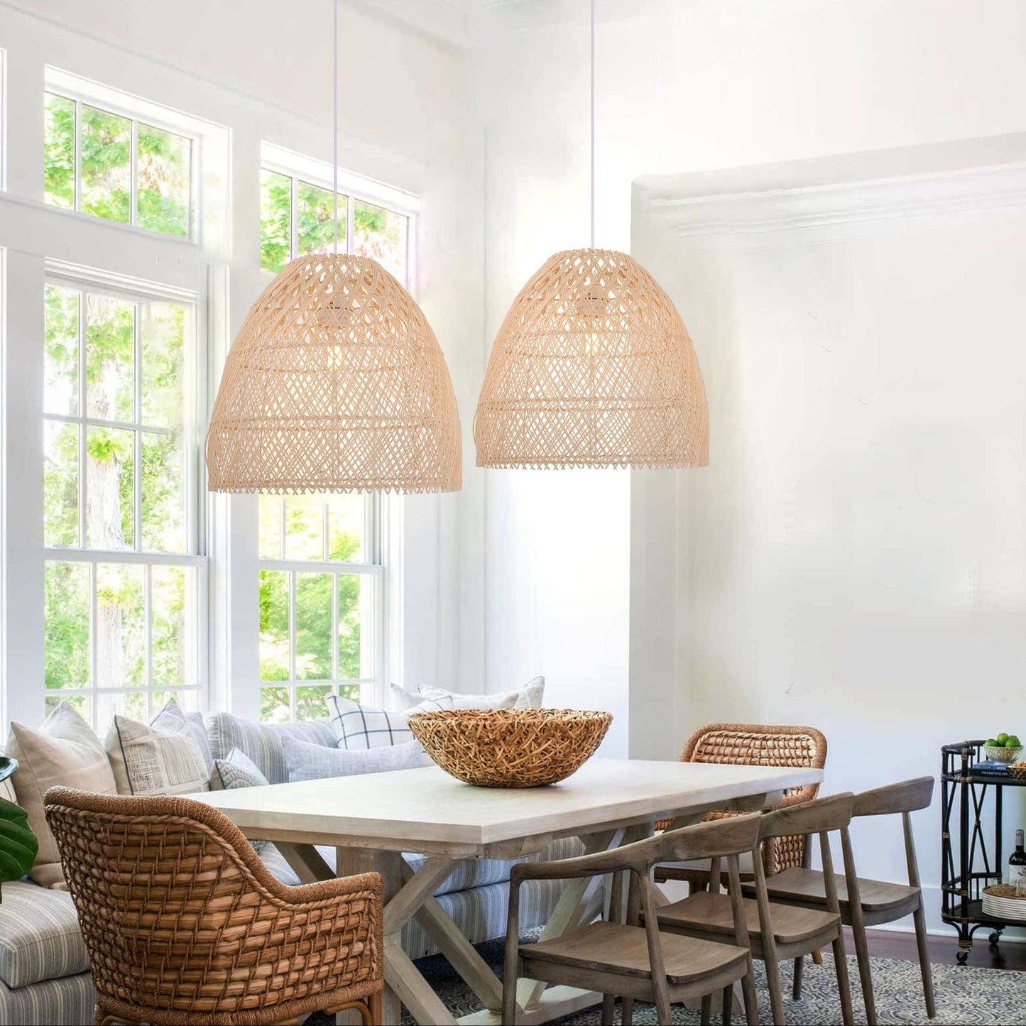 Lightsin TerraBell Dome Shaped Rattan Hanging Light Lightsin UK