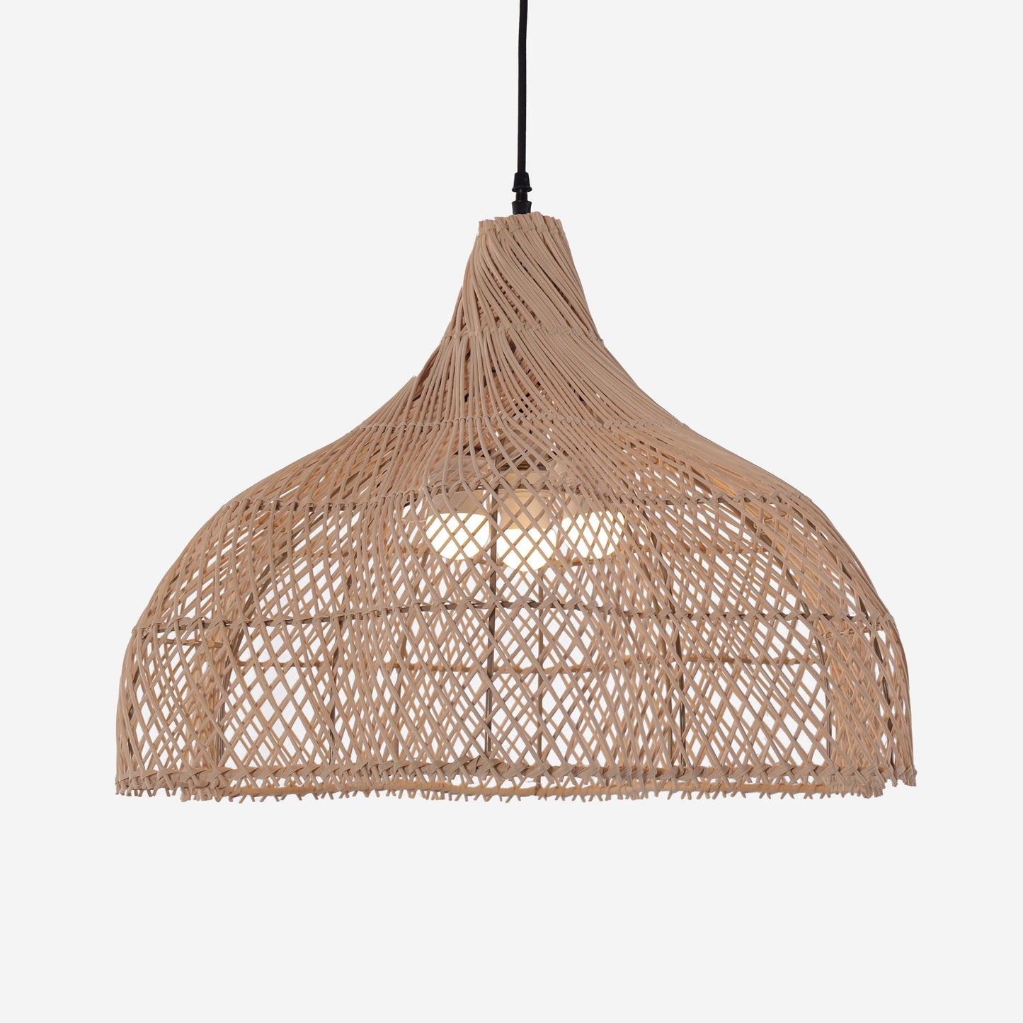 Living Nest UK Handcrafted Bamboo Rattan Pendant Light with Tranquil Umbrella Design Living Nest UK