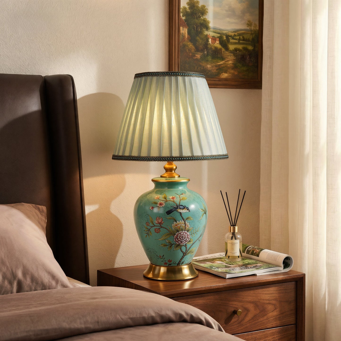 Chinoiserie Hand-Painted Ceramic Table Lamp Collection