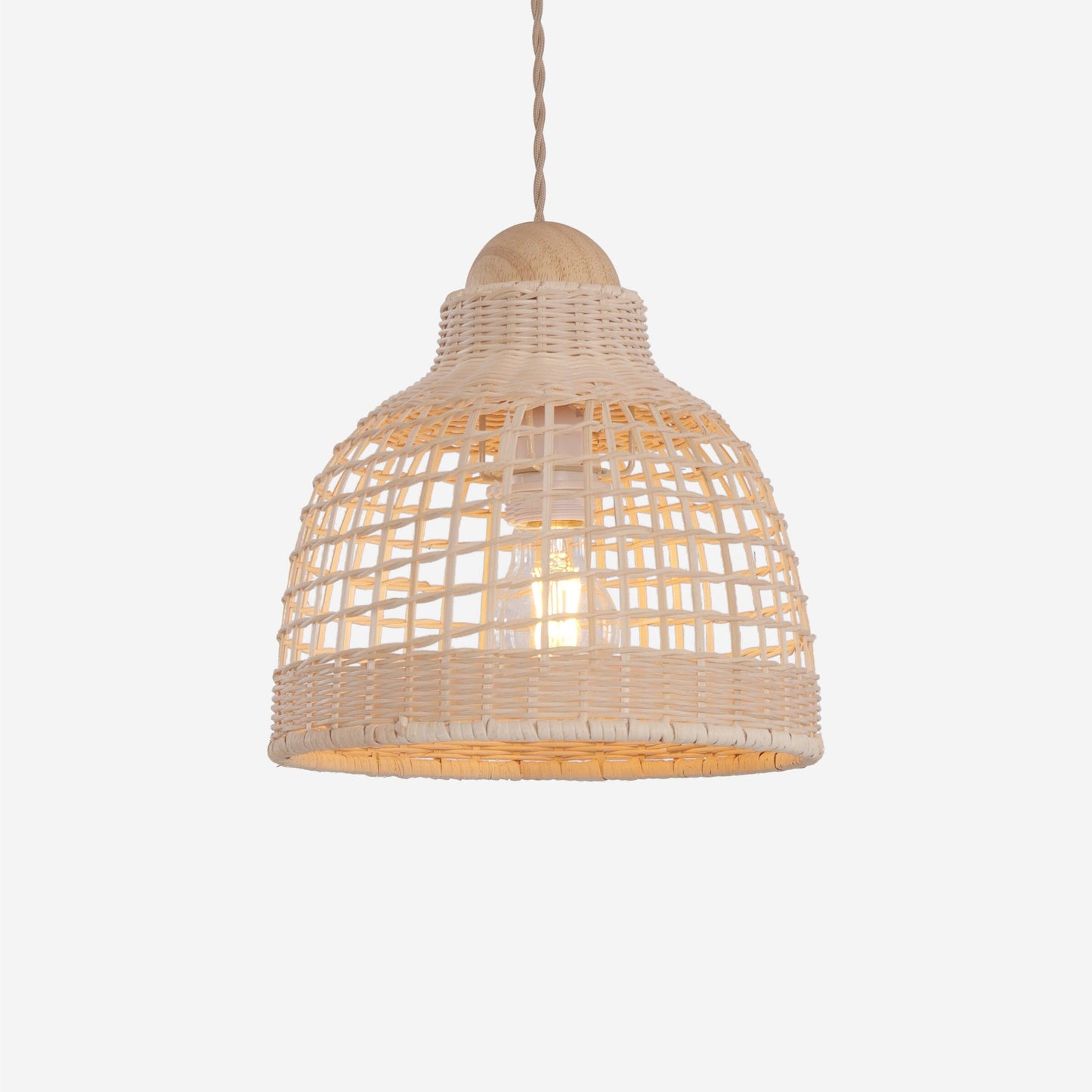 Lightsin Elegant Vintage Woven Rattan Minimalist Pendant Light Lightsin UK