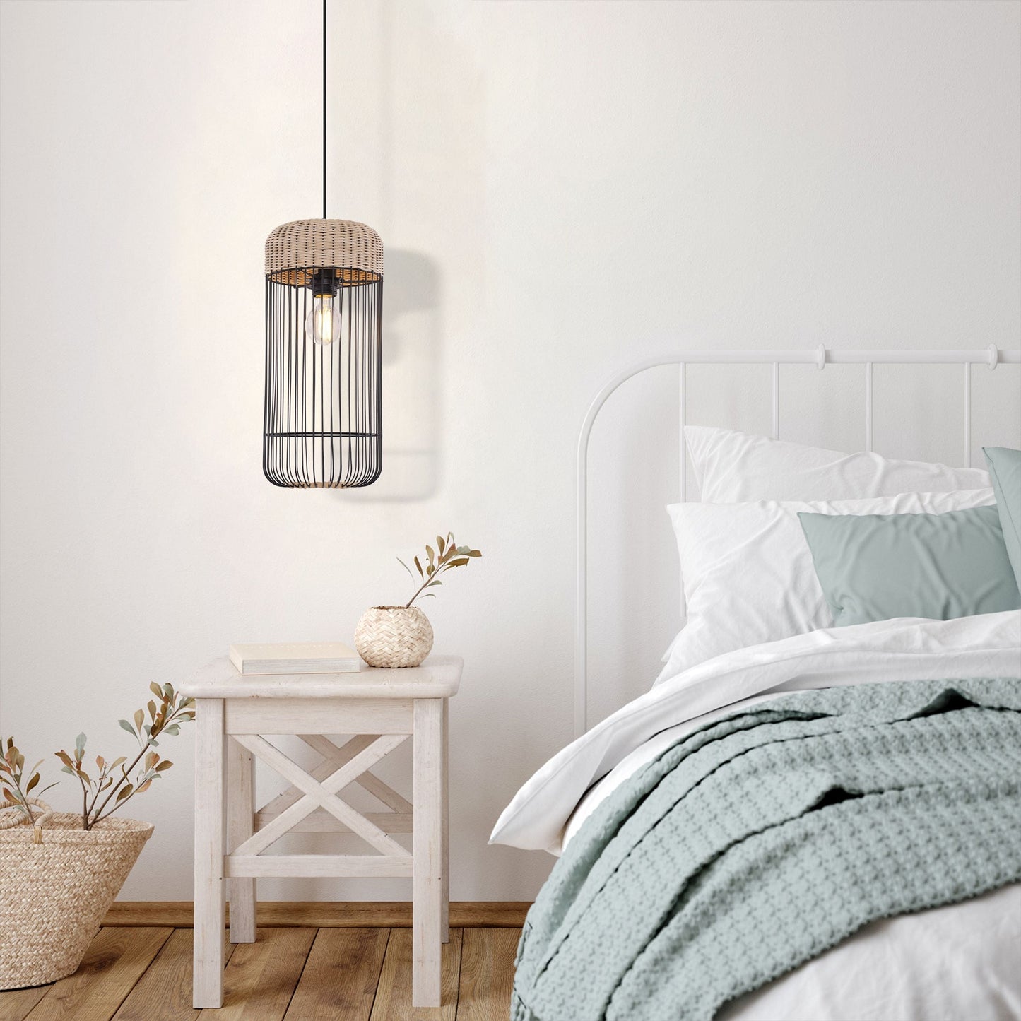 Lightsin Woven Rattan Cylinder Pendant Light for Warm and Inviting Spaces Lightsin UK