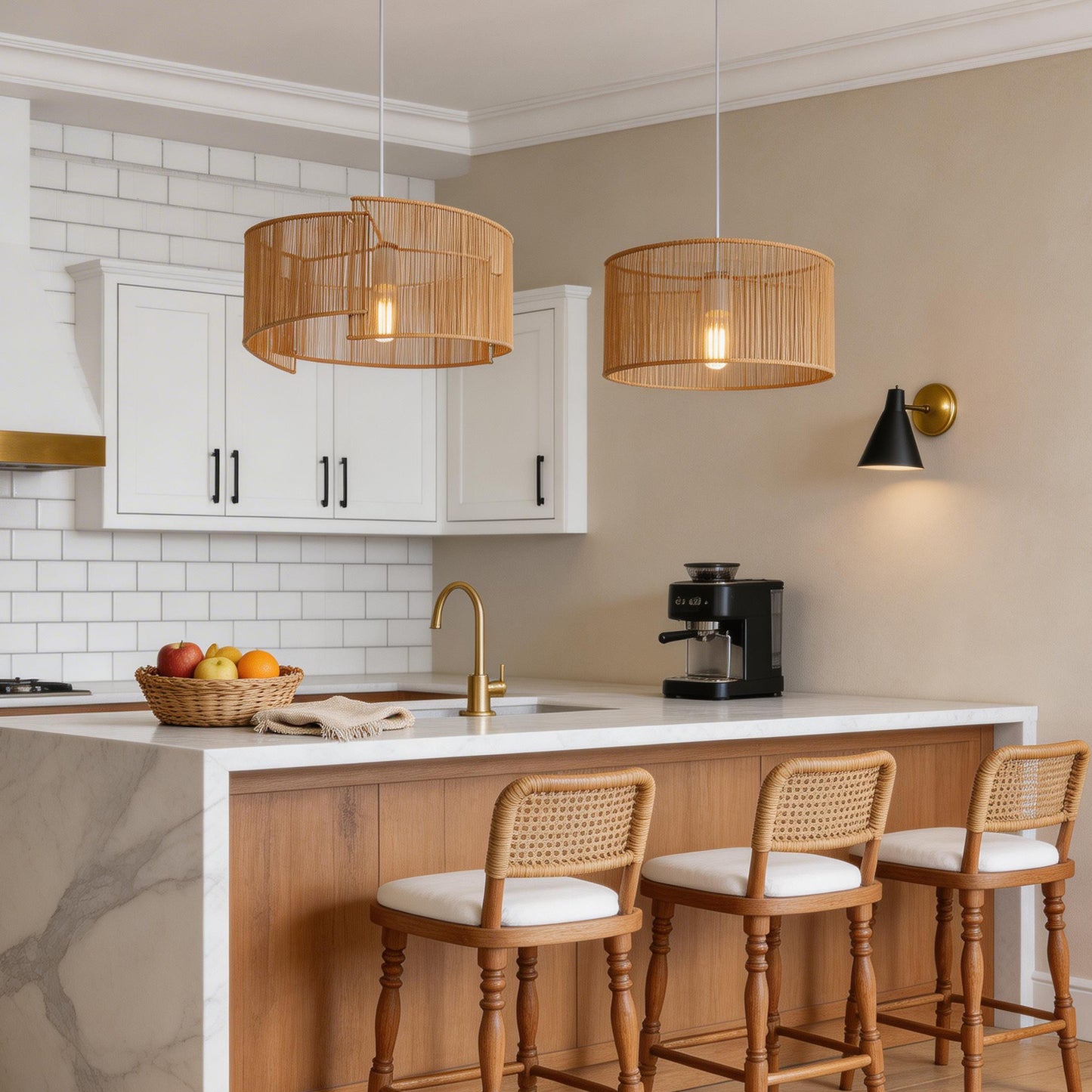 Twist Handwoven Paper Rope Pendant Light for Cozy Living Spaces