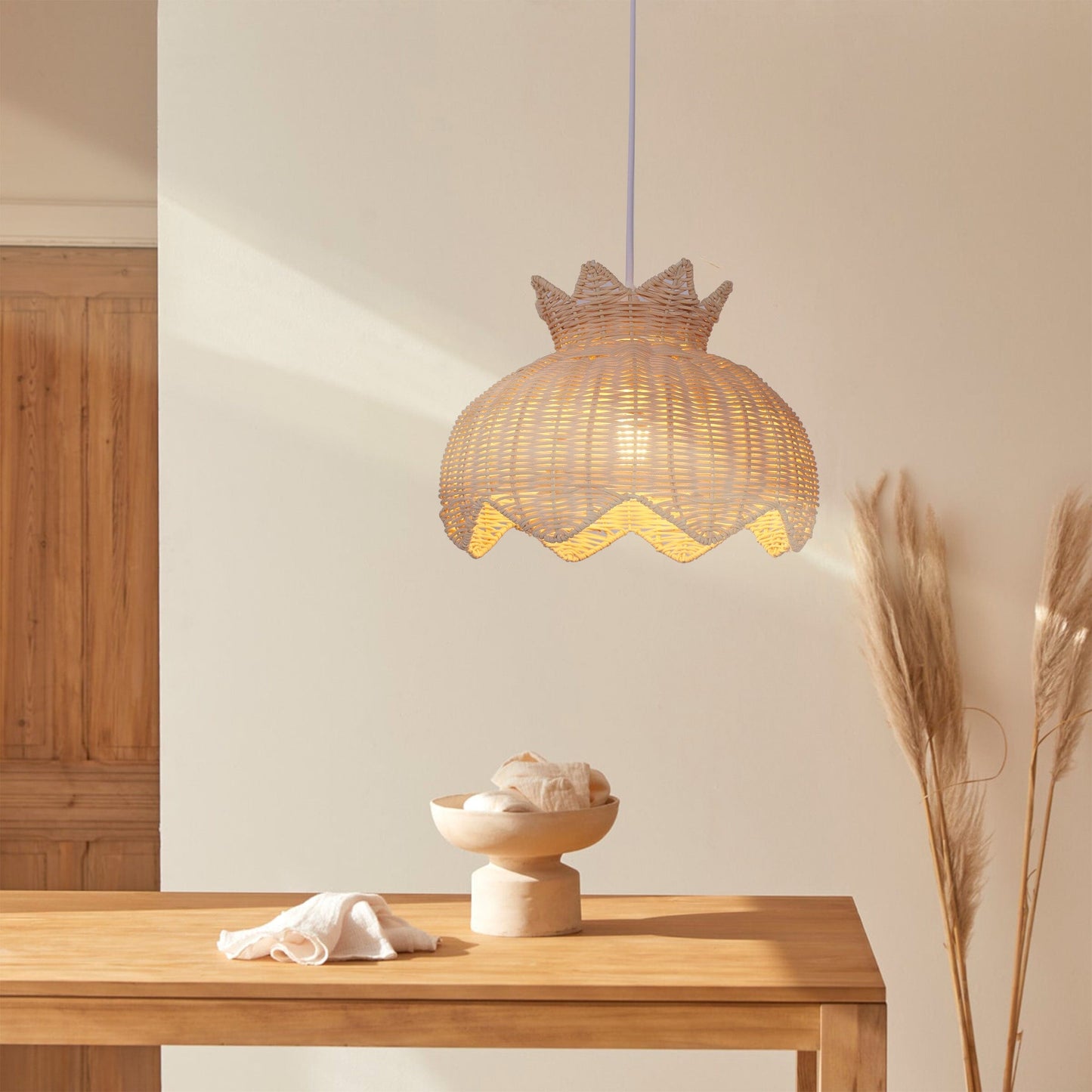 Lightsin Handwoven Paper Rope Pendant Light for a Natural & Cozy Ambiance Lightsin UK