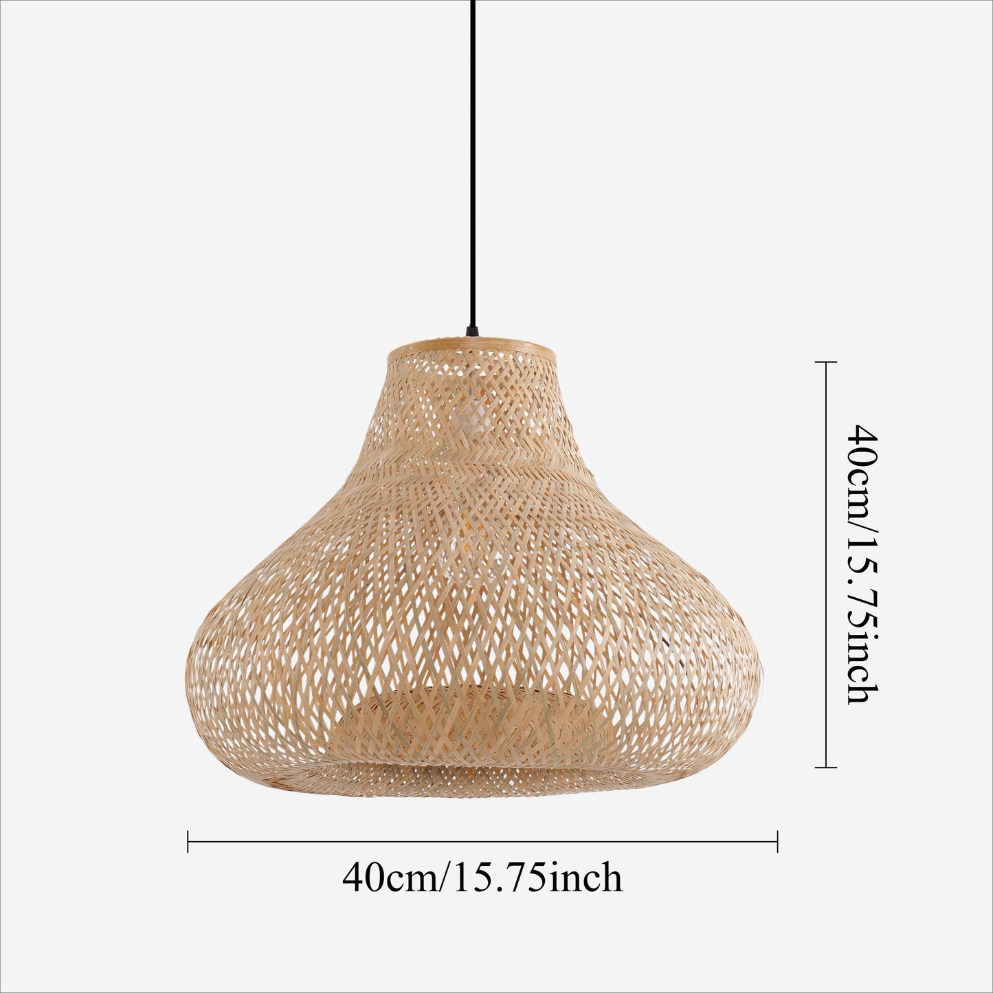 Lightsin Distinctive Handcrafted Bamboo Gourd Decorative Pendant Light Lightsin UK