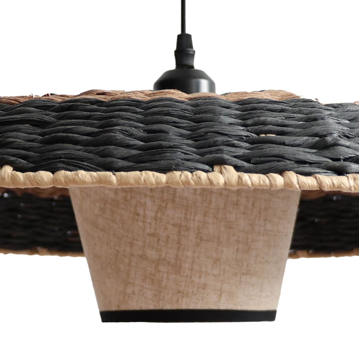 Living Nest UK Stylish Two-Tone Handwoven Pendant Light Fixture Living Nest UK