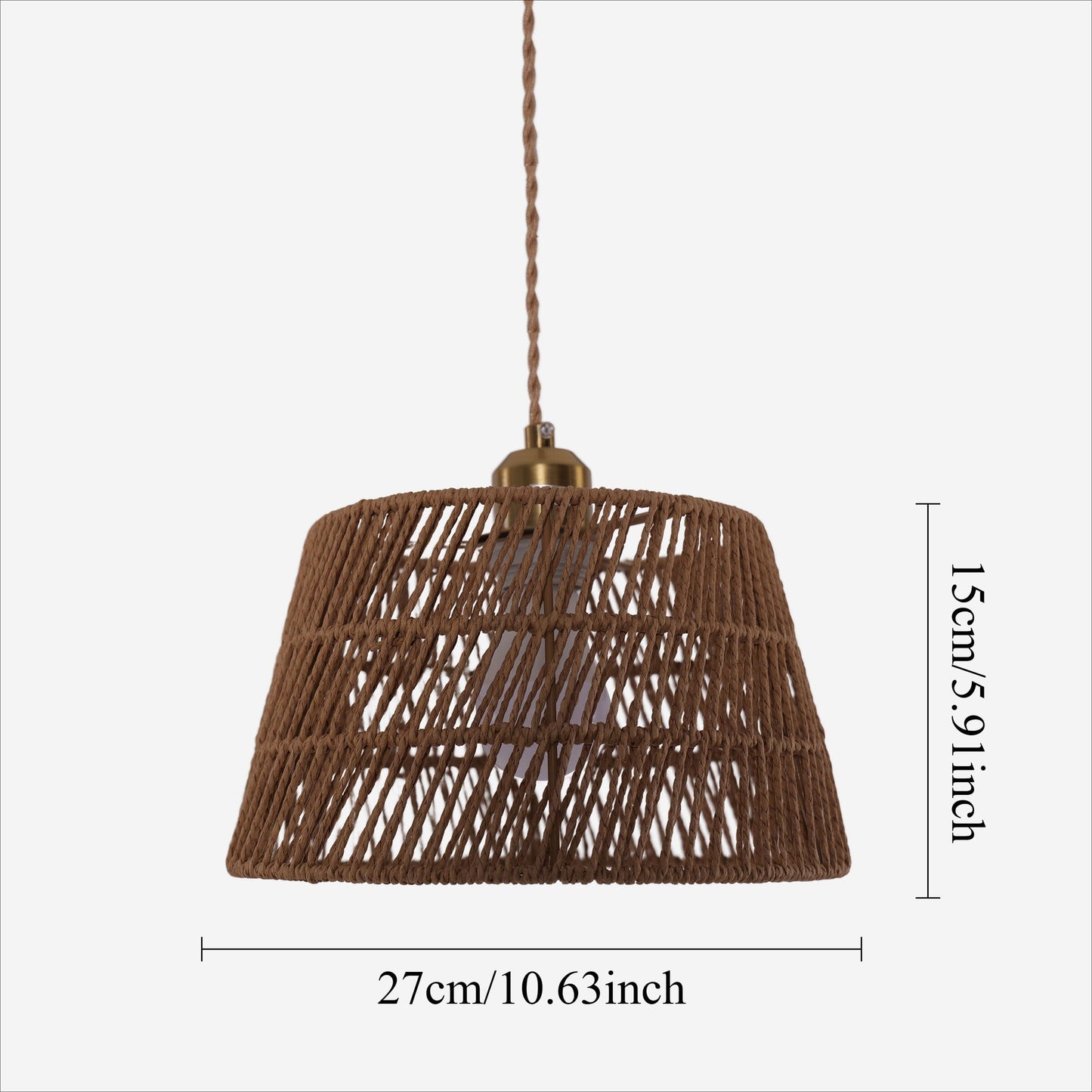Lightsin Handcrafted Warm Rustic Paper Rope Pendant Light Lightsin UK