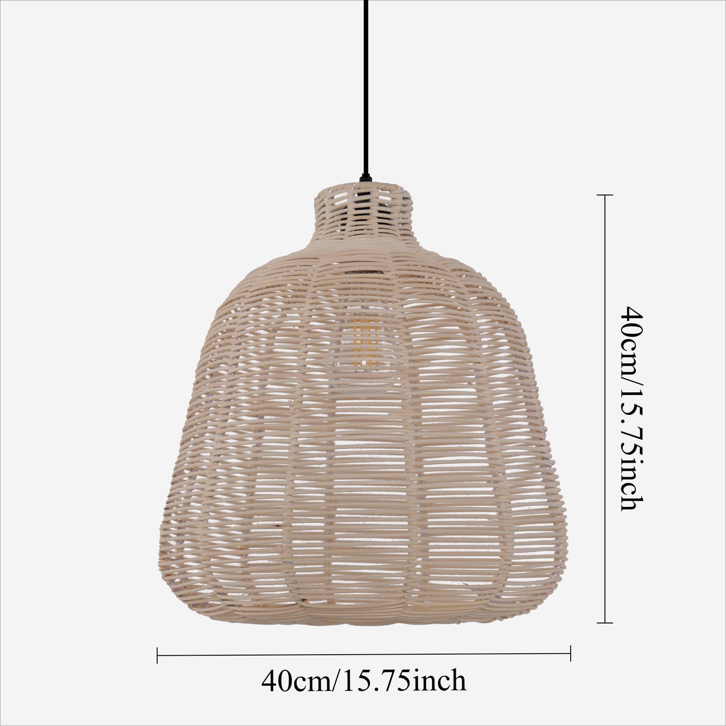 Living Nest UK Natural Rattan Woven Pendant Light for Warm Ambient Lighting Living Nest UK