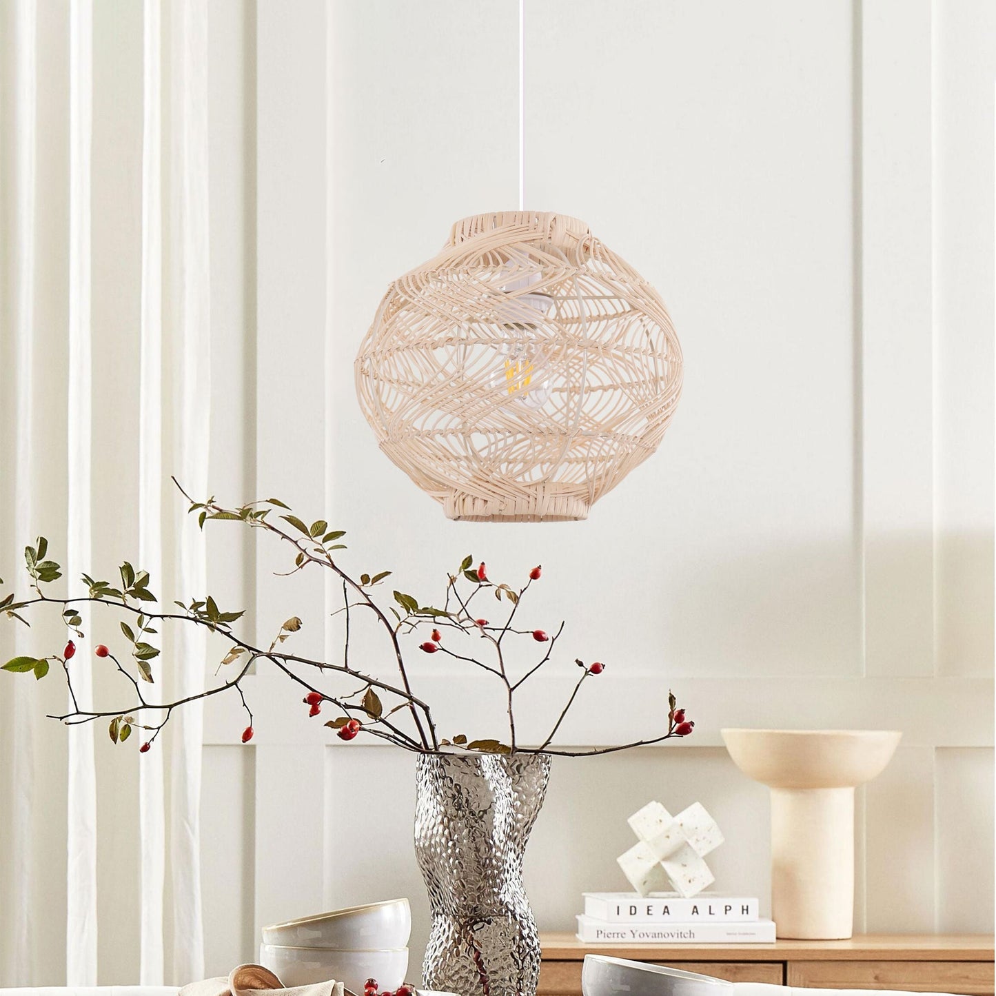Lightsin Artisanal Rattan Pendant Light for Warm Interiors Lightsin UK