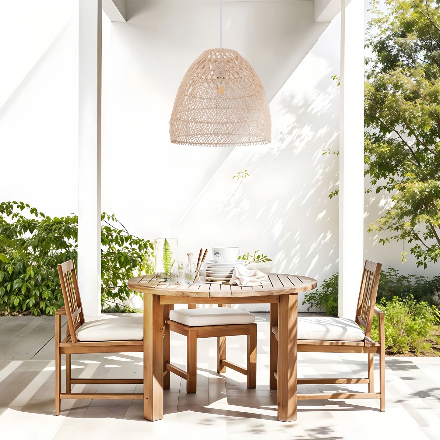 Lightsin TerraBell Dome Shaped Rattan Hanging Light Lightsin UK