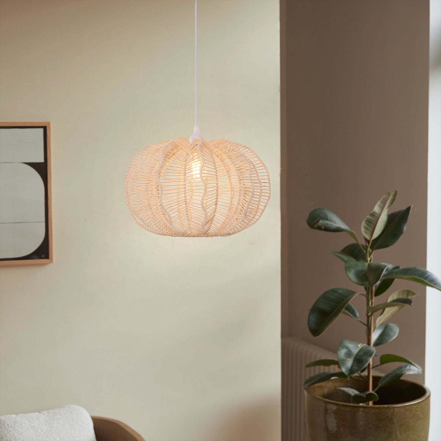 Lightsin Woven Rattan Ceiling Light for a Serene Ambiance Lightsin UK