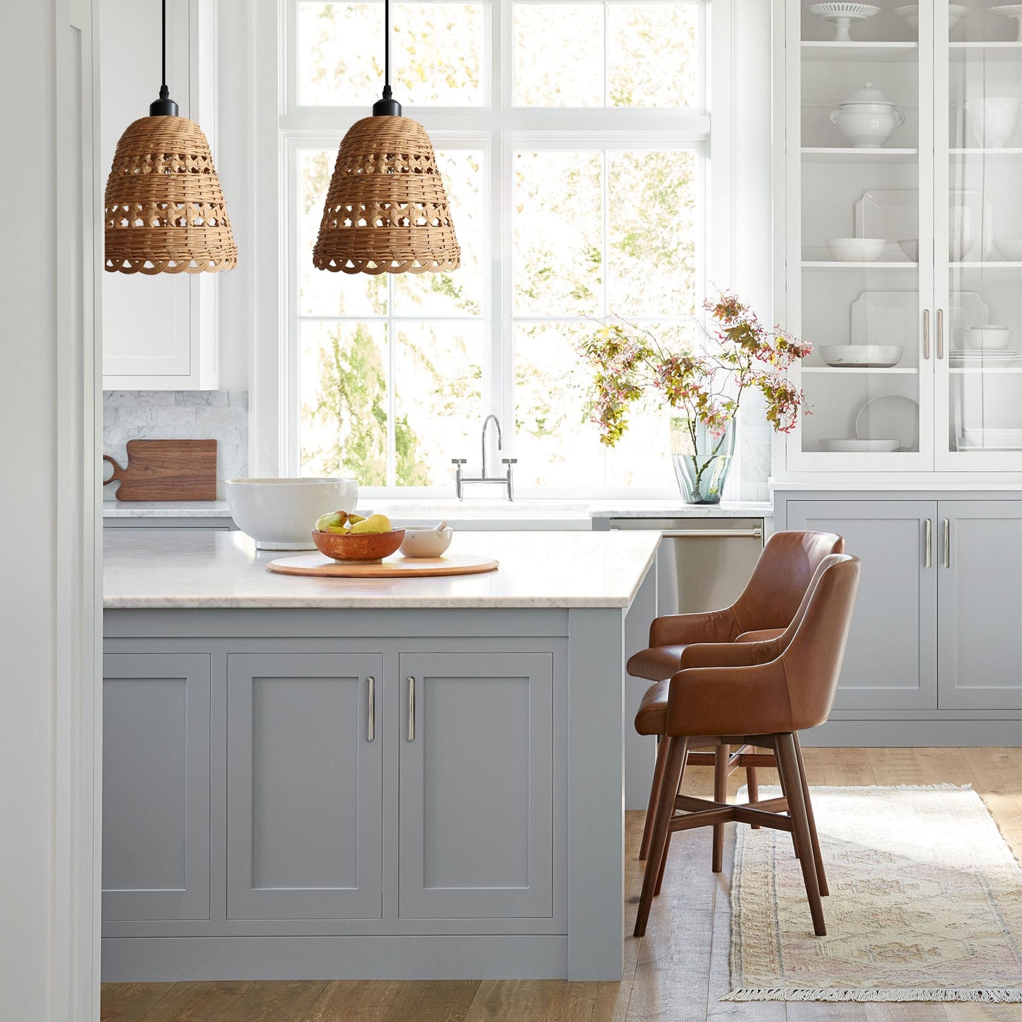 Lightsin Modern Bamboo Handwoven Warm Glow Pendant Light Lightsin UK
