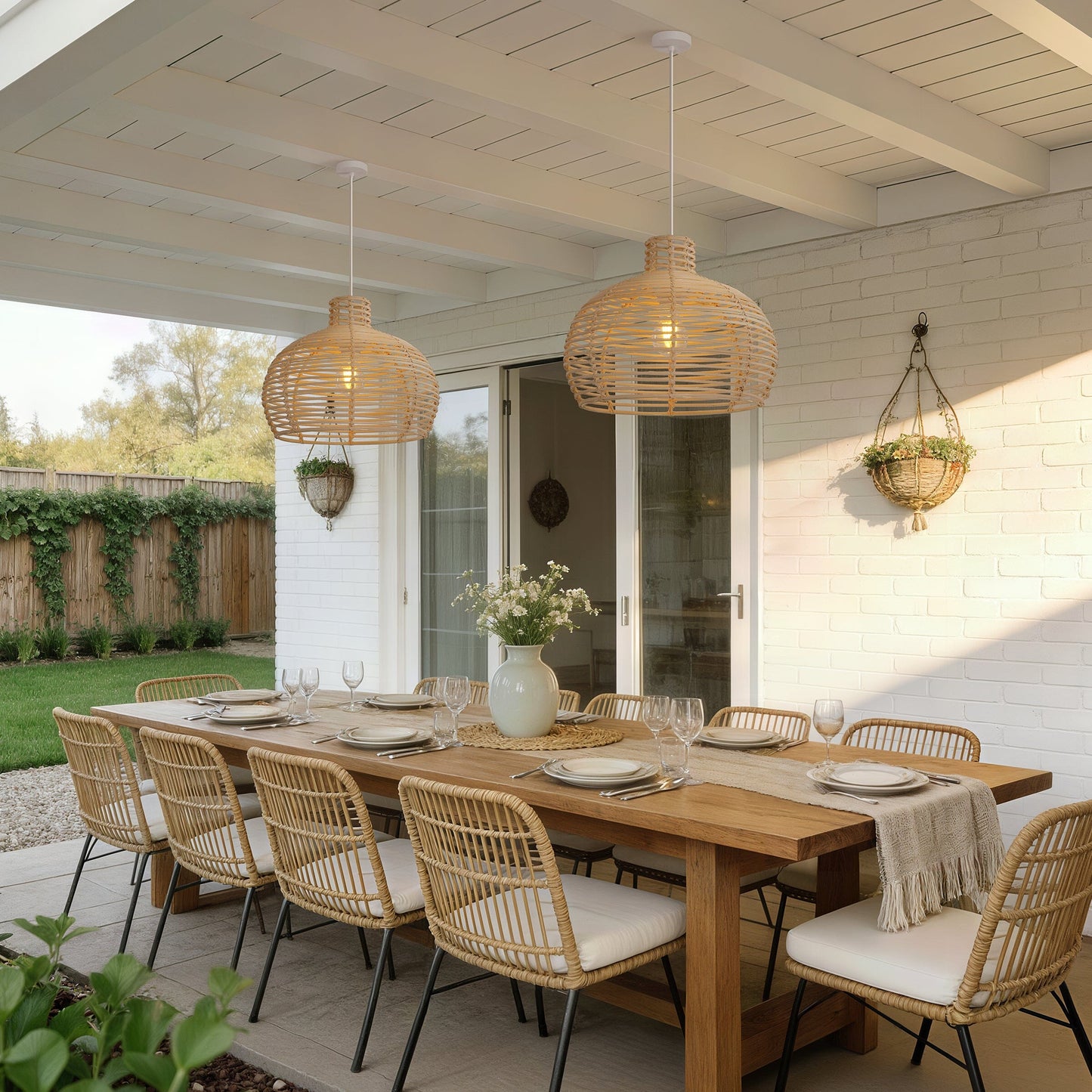 Lightsin Cella-Lightweight Open Weave Rattan Ceiling Light Lightsin UK