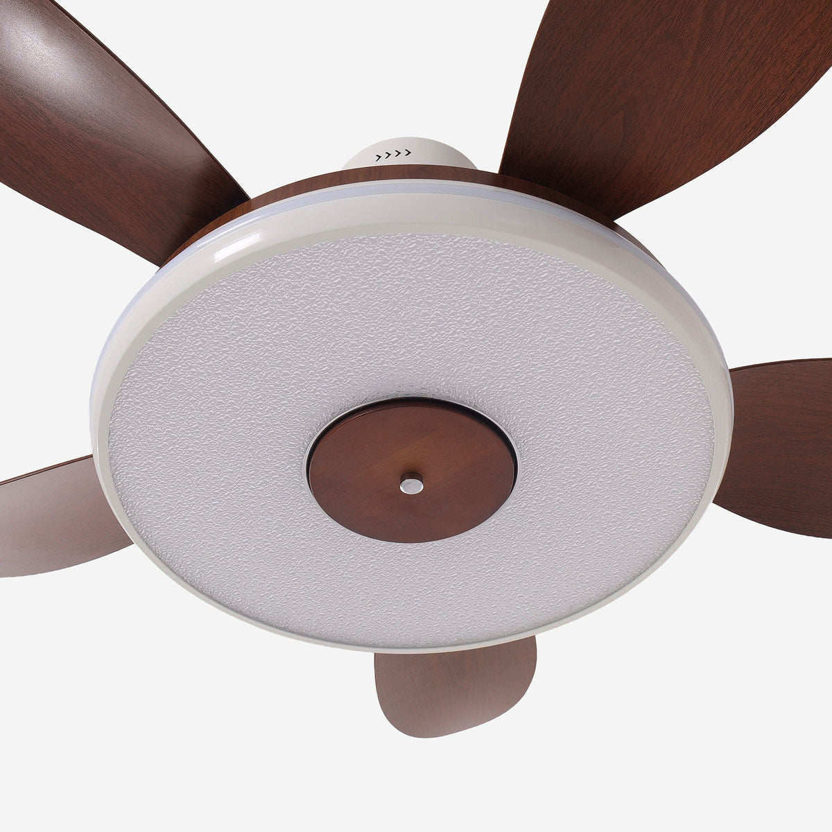 48 inch ceiling fan with dimmable LED light installed in a living room