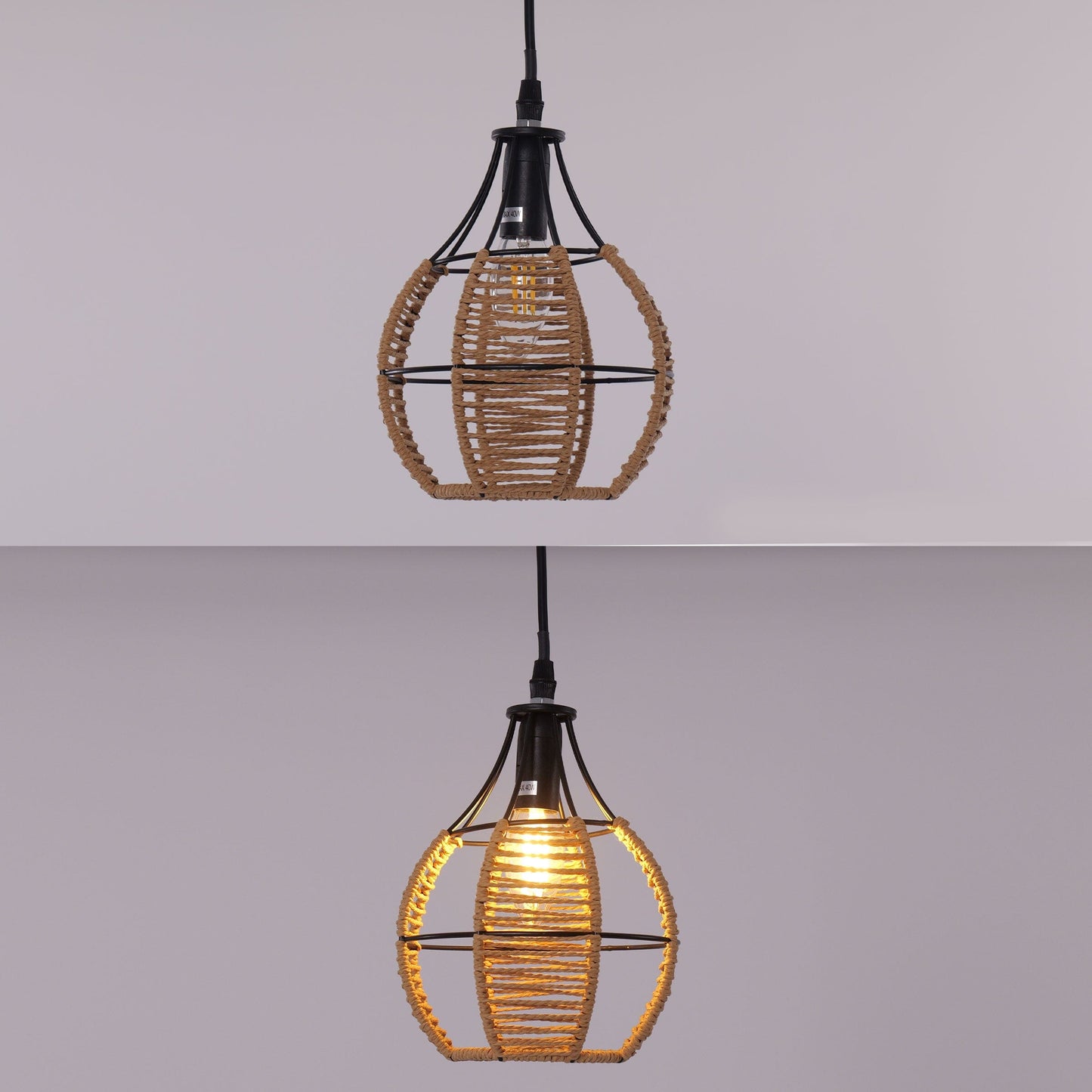 Living Nest UK Woven Paper Rope Pendant Light for Cozy Elegance and Timeless Charm Living Nest UK