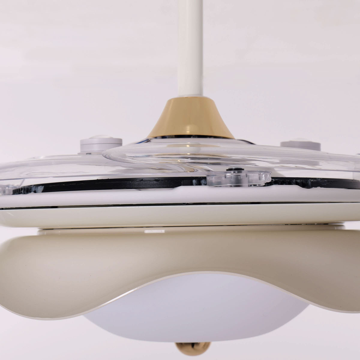 42 inch reversible ceiling fan with LED light highlighting the blade and light ring