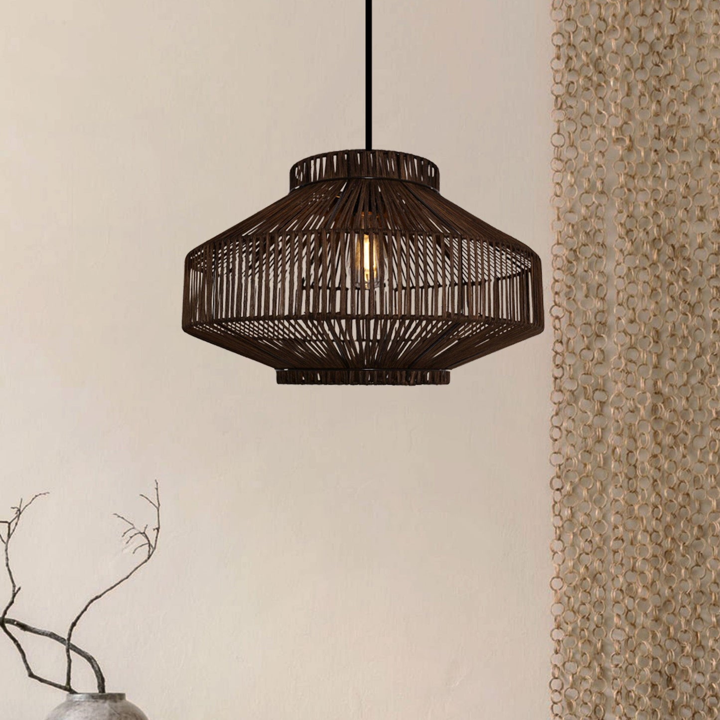 Living Nest UK Rattan Pendant Light for Modern Boho Interiors Perfect for Kitchen Pendant Lighting and Living Spaces Living Nest UK In Stock