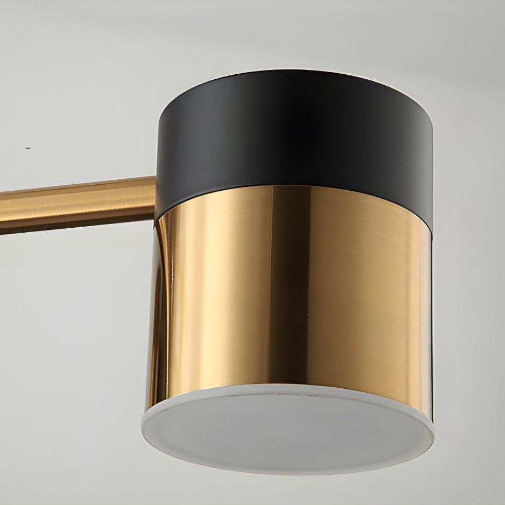 Modern Black & Gold LED Ceiling Light | Flush Mount Fixture with 3 Colour Temperatures