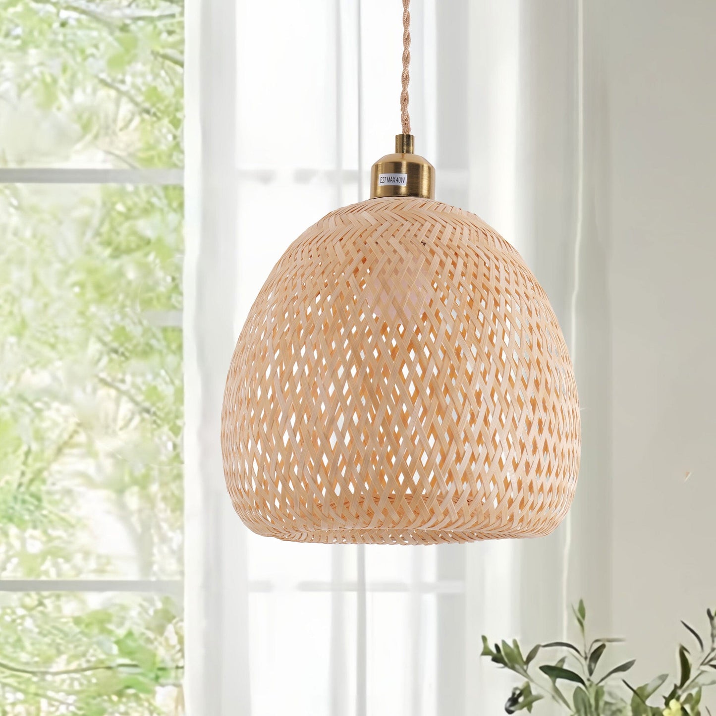 Lightsin Handwoven Bamboo Pendant Light Natural Elegance for Warm Ambient Spaces Lightsin UK