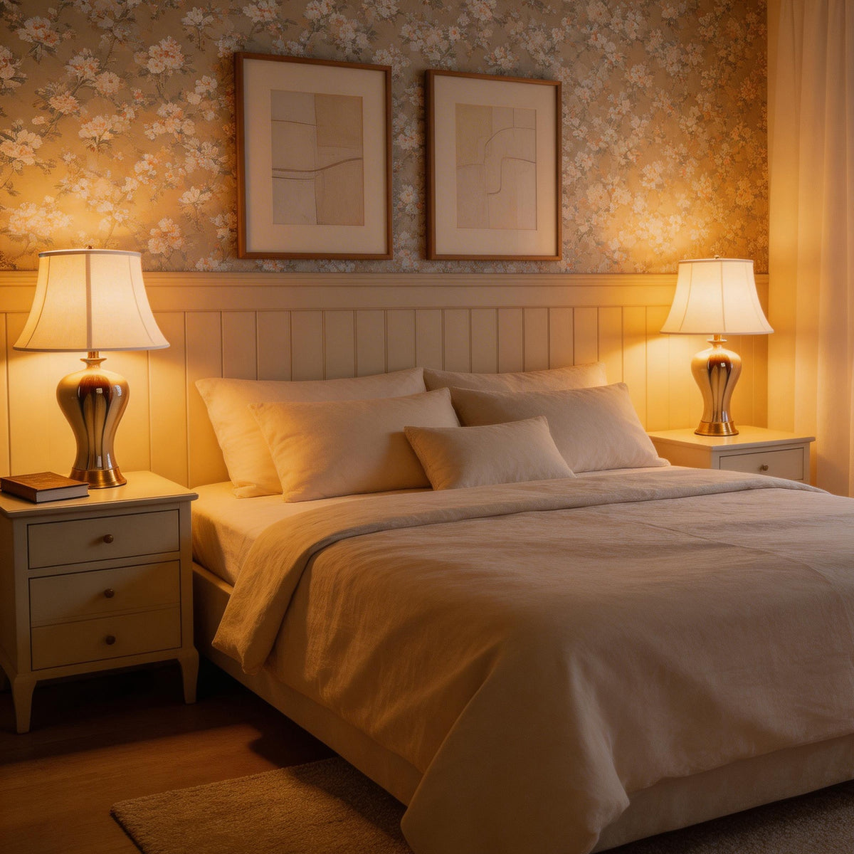 Hand-Glazed ‘Earth & Gold’ Ceramic Table Lamp - A Unique Artisan Masterpiece