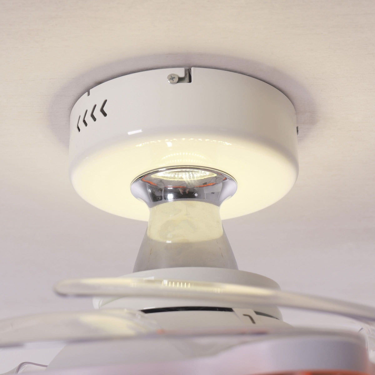 36 inch ceiling fan with dimmable LED light shown as a clean product view