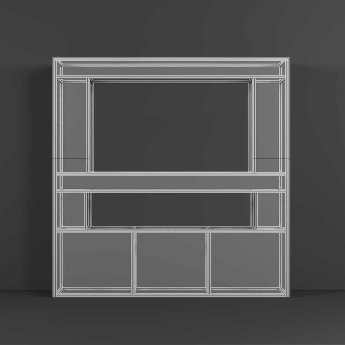 Easy-to-Install Aluminum Profile Media Wall Frame