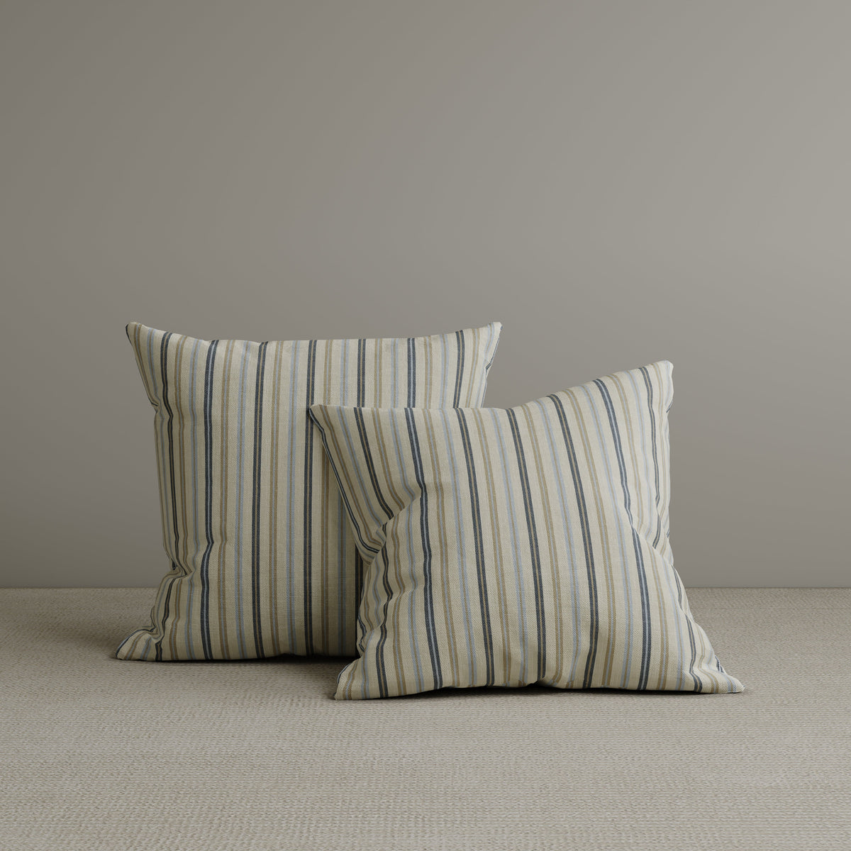 🎁 Square Exclusive Design Cushion in Light Blue Striped Cotton Linen, 45*45CM (100% off)