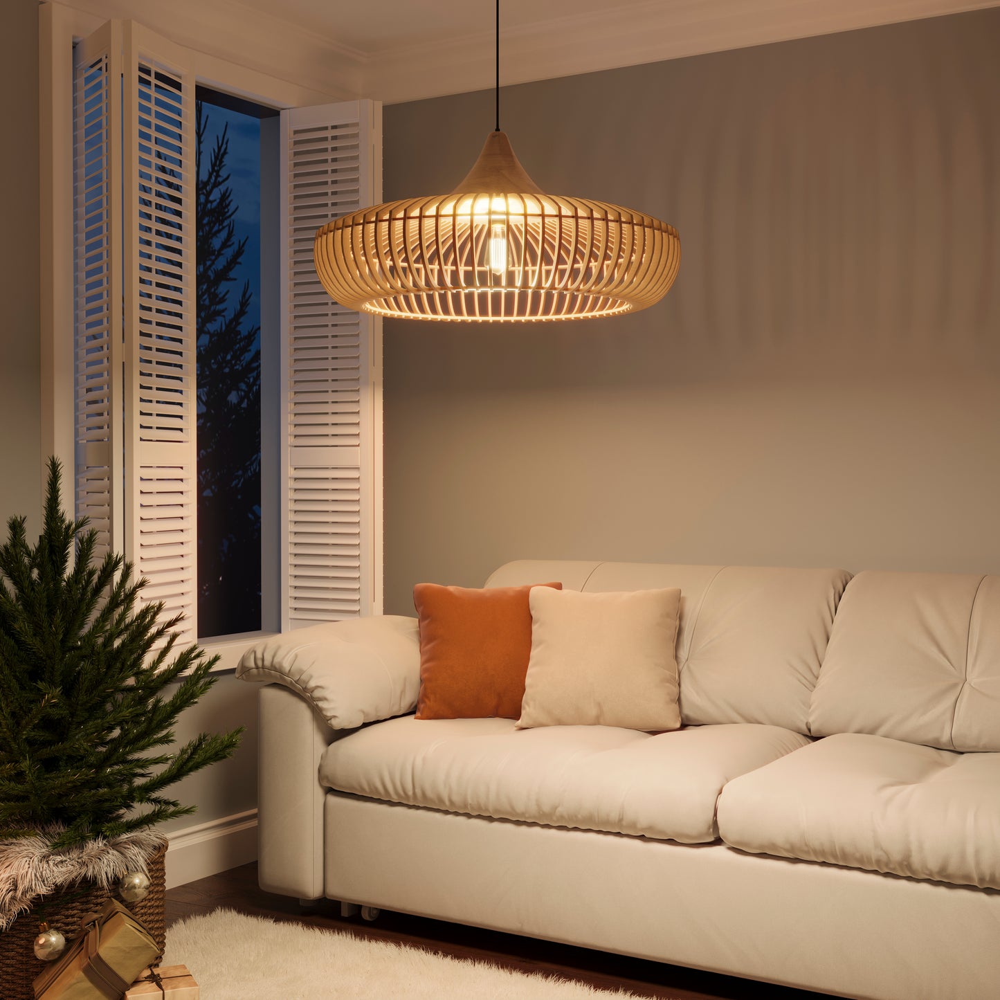 Shadome-Handcrafted Wooden Kitchen Pendant Light Fixtures