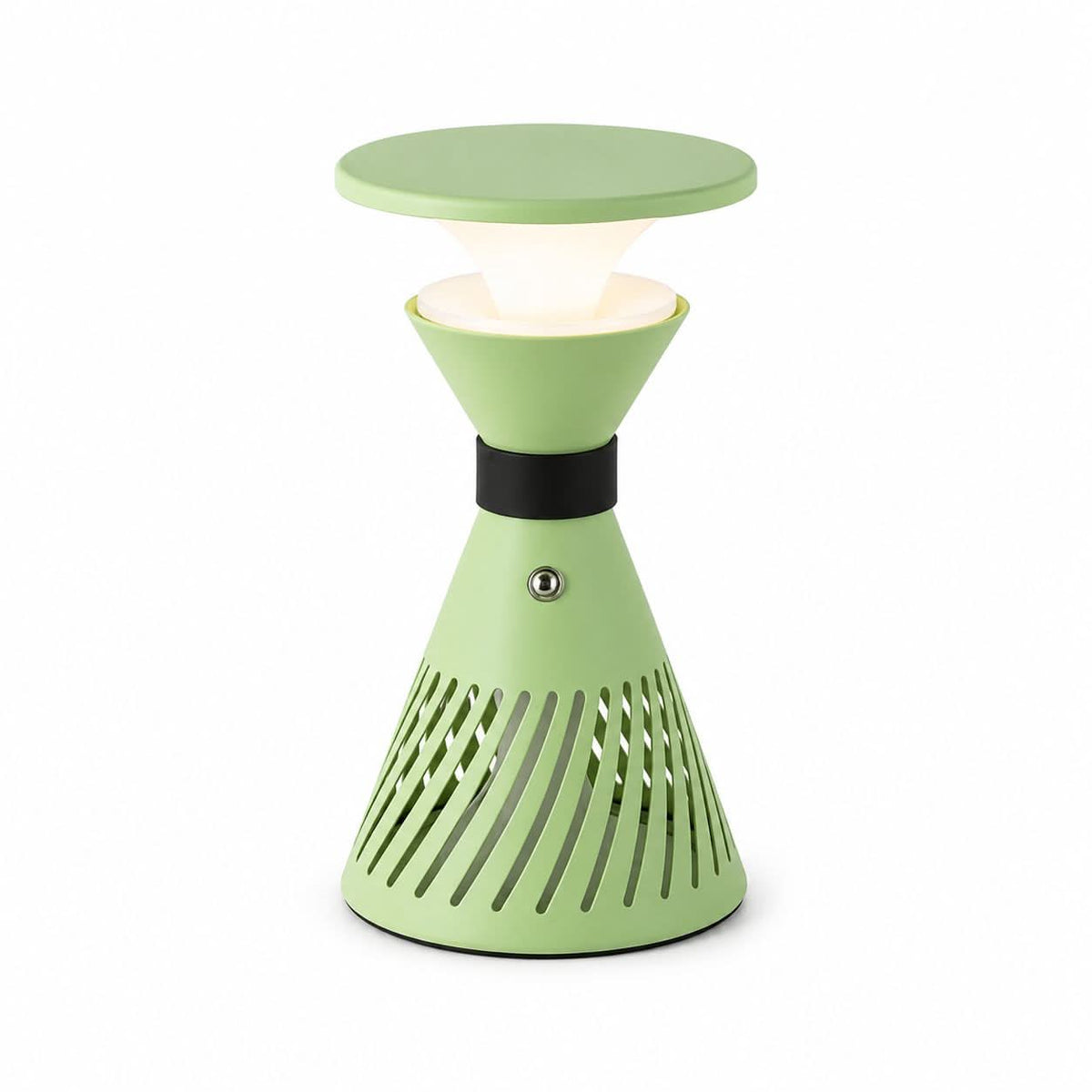 retro funnel cordless table lamp shown as a clean product view