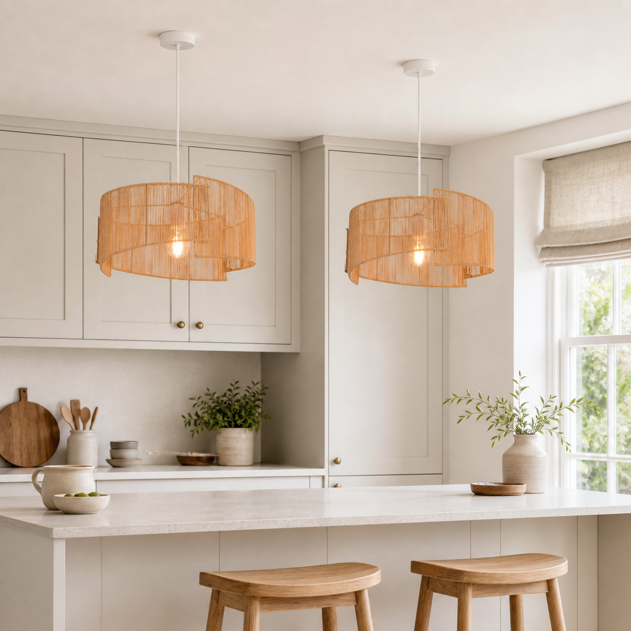 Twist Handwoven Paper Rope Pendant Light for Cozy Living Spaces