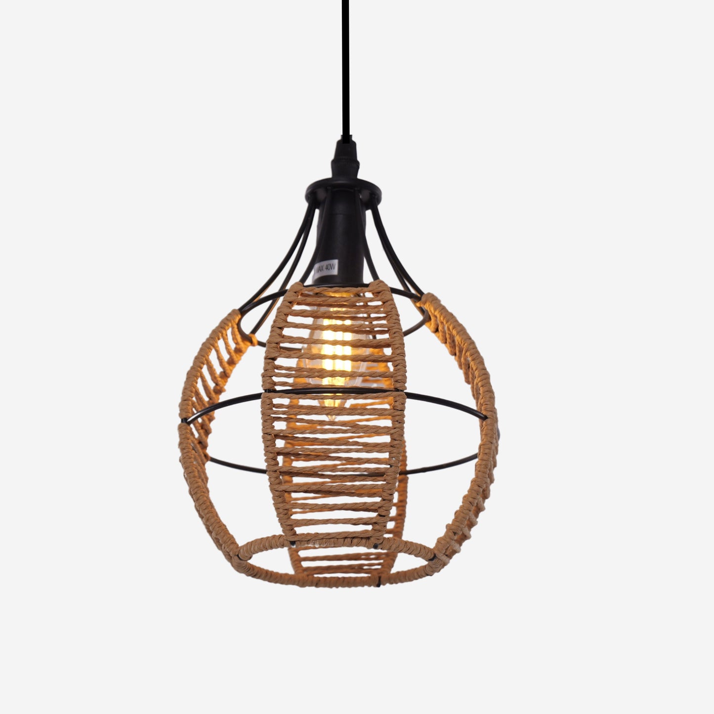 Living Nest UK Woven Paper Rope Pendant Light for Cozy Elegance and Timeless Charm Living Nest UK