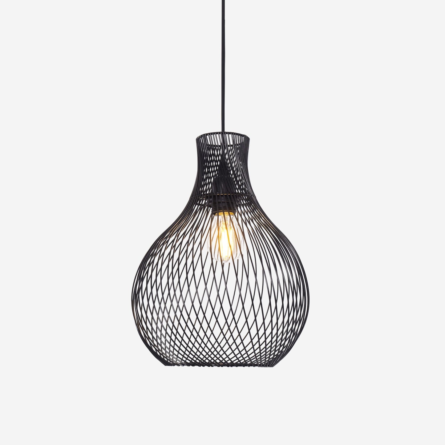 Lightsin Minimalist Black Wire Cage Pendant Light for Home Decor Lightsin UK