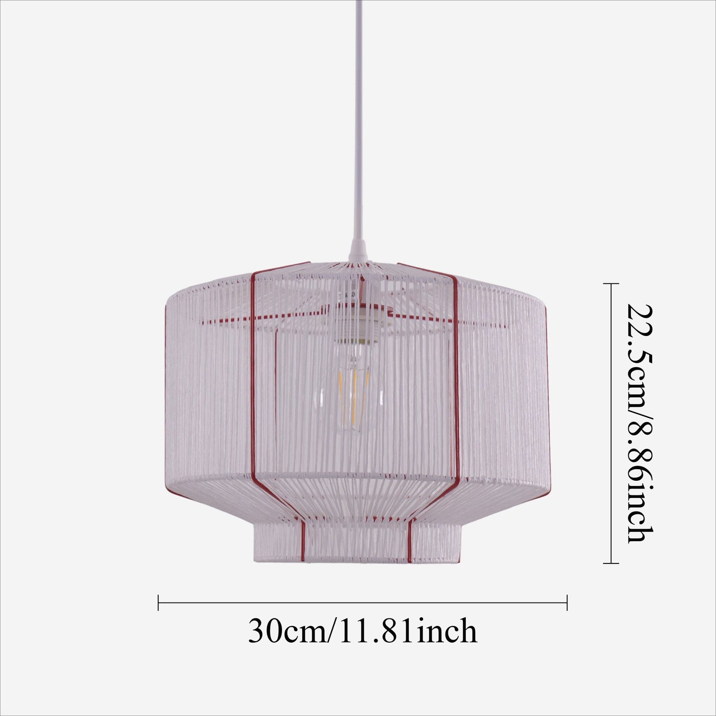 Lightsin Modern Handwoven White Paper Rope Pendant Light for Cozy Interiors Lightsin UK