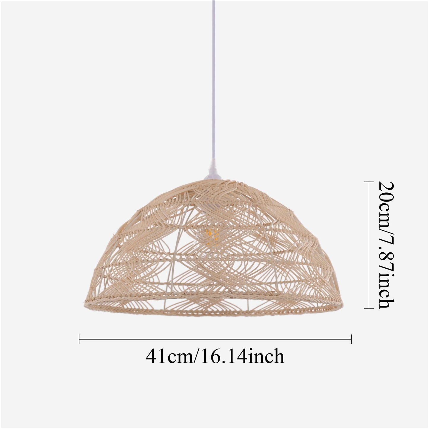 Lightsin Handwoven Rattan Dome Pendant Light for a Warm & Cozy Glow Lightsin UK