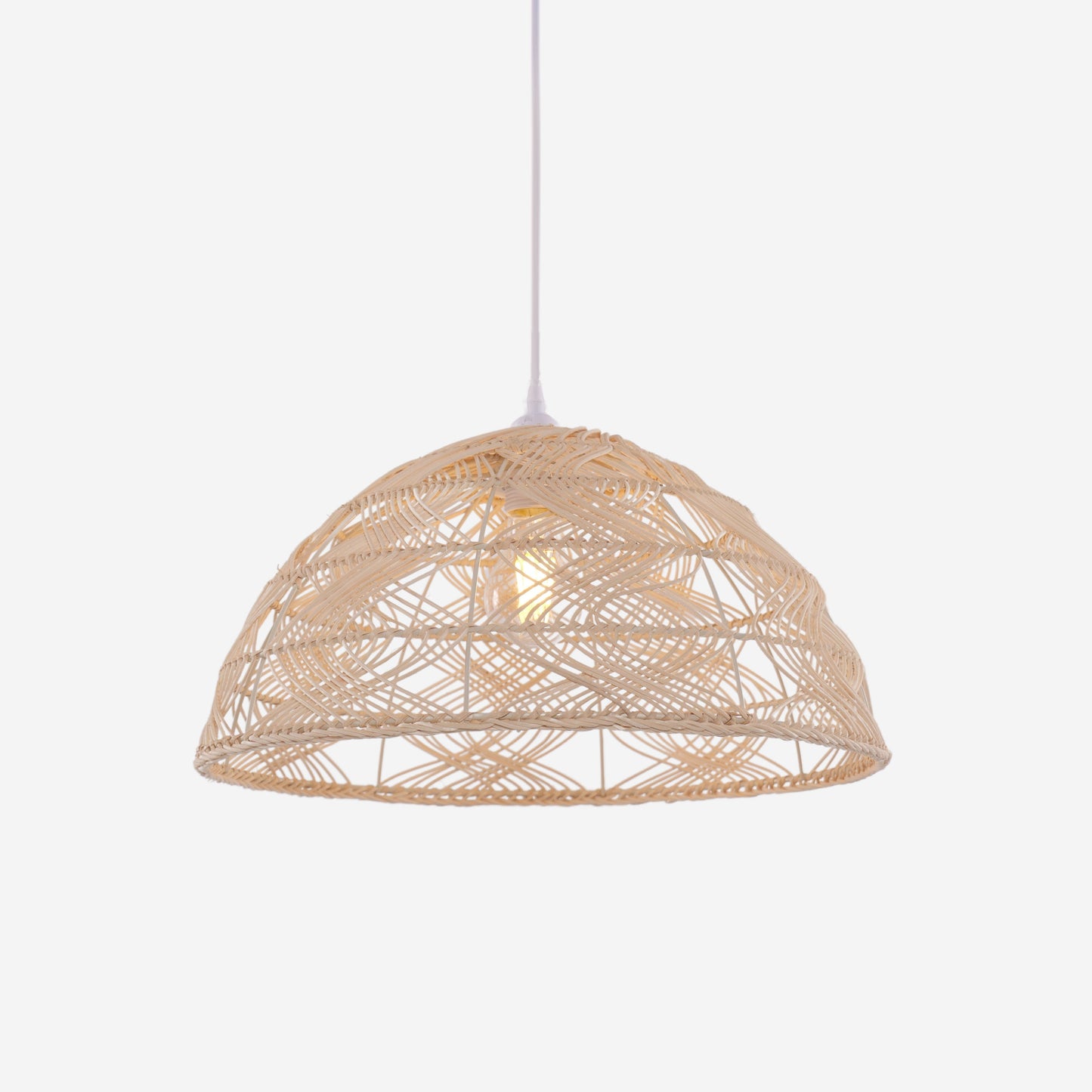 Lightsin Handwoven Rattan Dome Pendant Light for a Warm & Cozy Glow Lightsin UK
