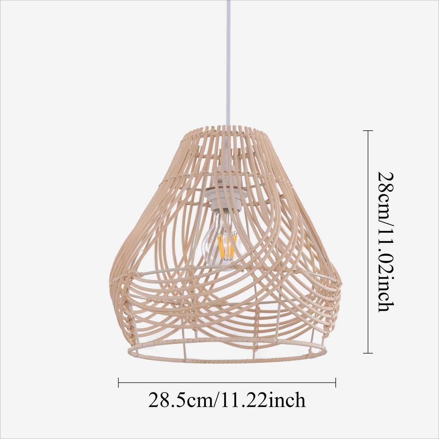 Lightsin Woven Whisper Natural Rattan Pendant Light for Serene Living Lightsin UK