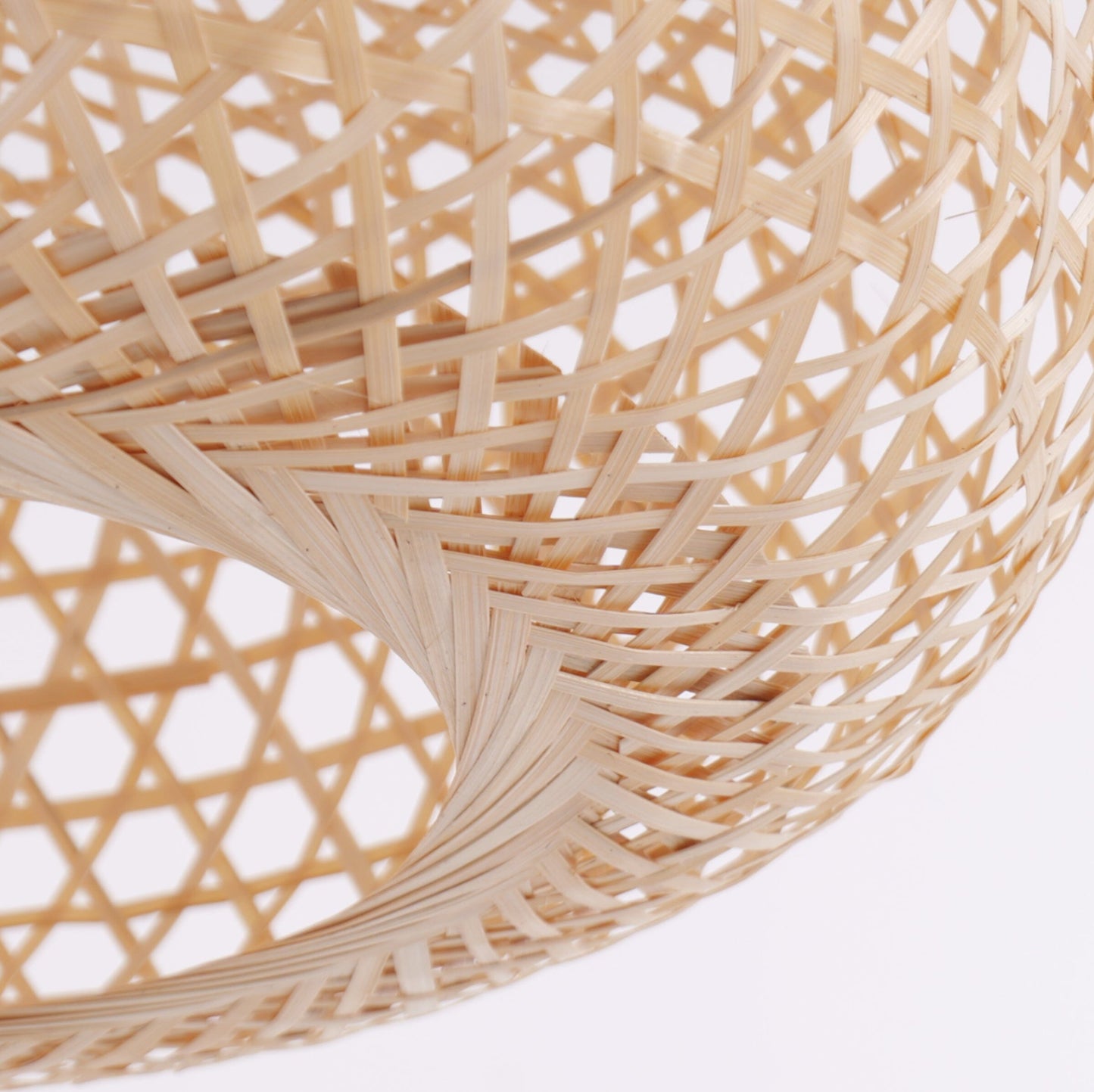 Living Nest UK Natural Bamboo Pendant Light with Handwoven Lampshades in Four Sizes Living Nest UK