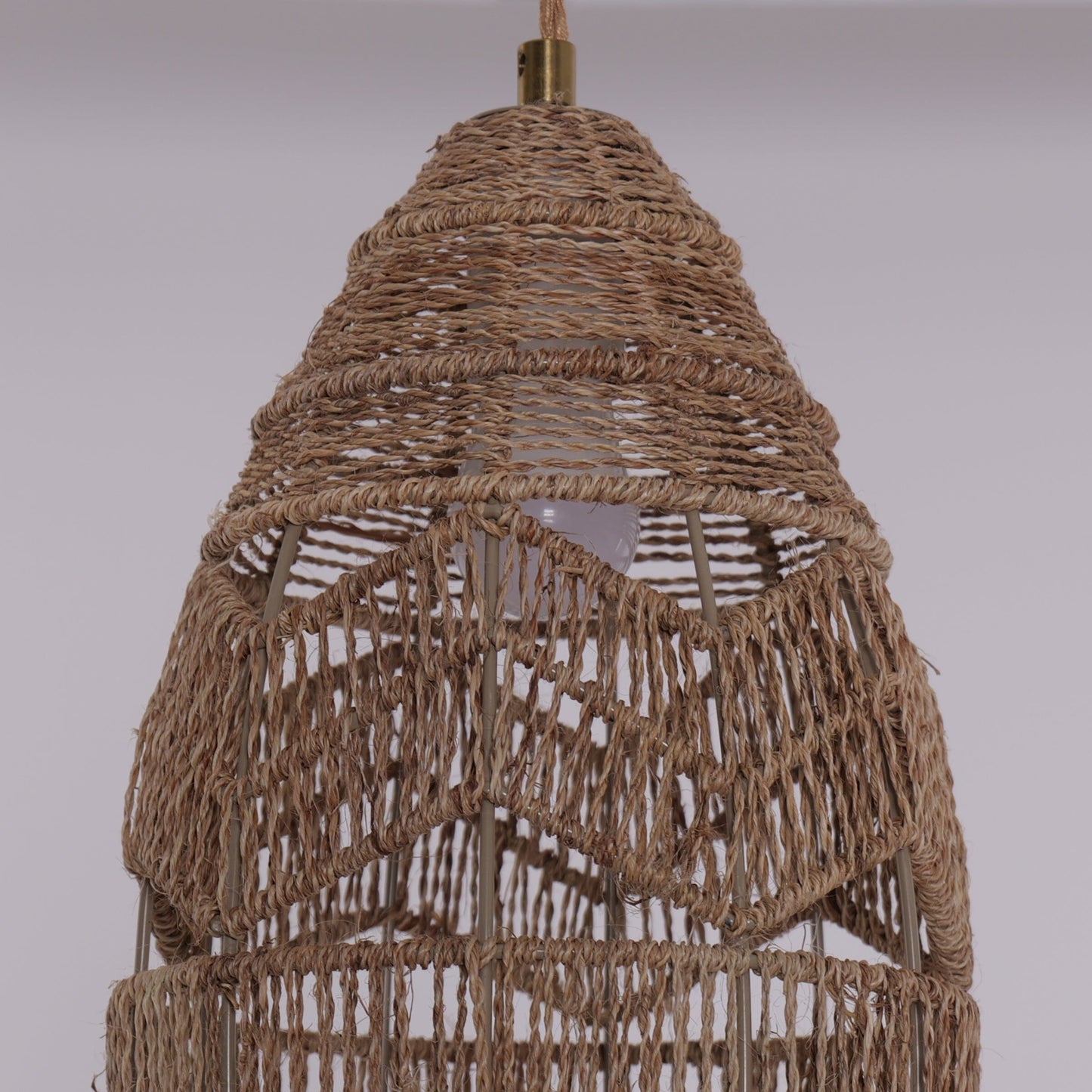 Living Nest UK Handwoven Rattan Bell Pendant Light for Dining Room Decor Living Nest UK